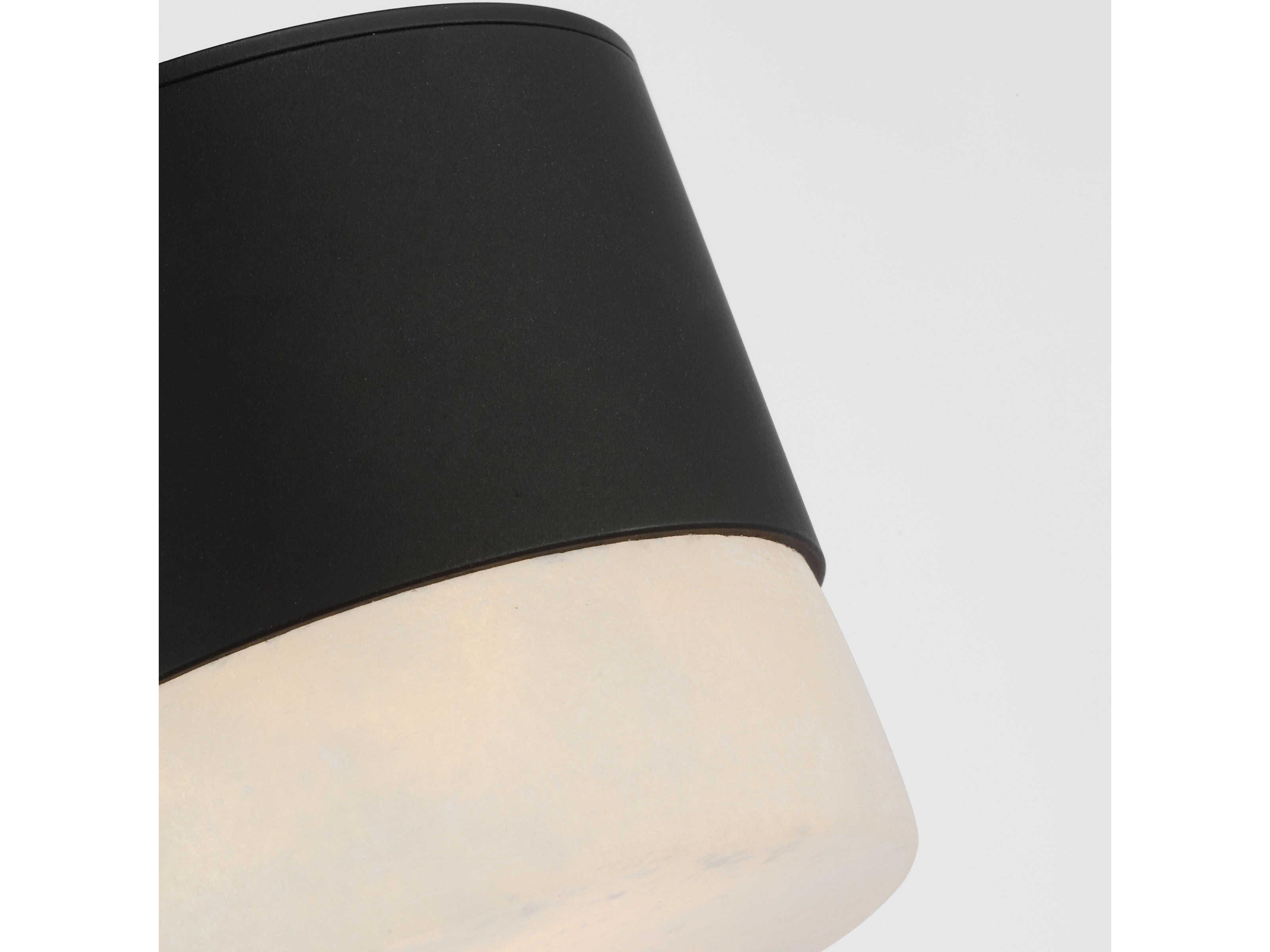 Visual Comfort Modern Gable 1-Light Nightshade Black Mini Pendant