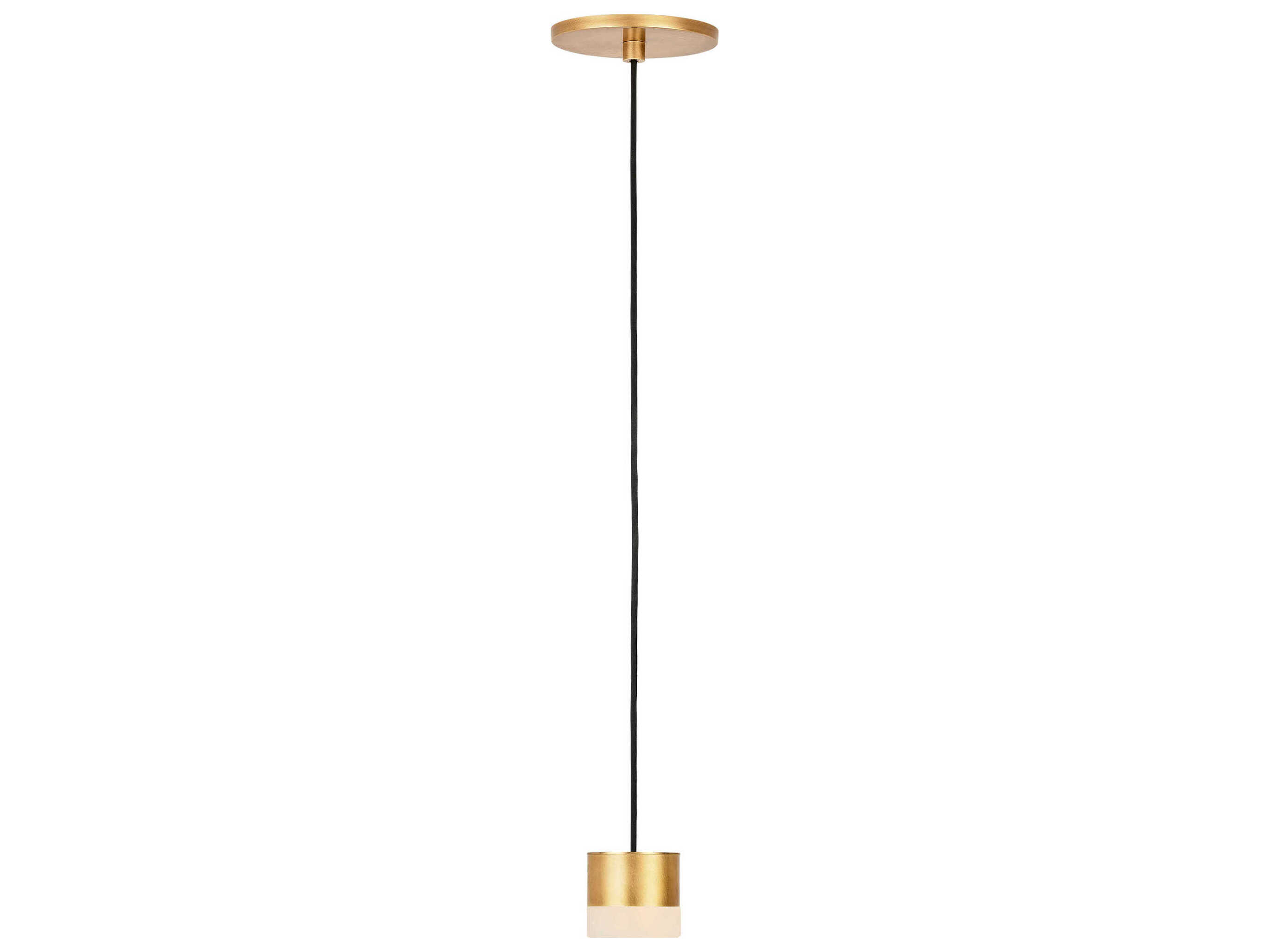 Visual Comfort Modern Gable 1-Light Hand Rubbed Antique Brass Mini Pendant