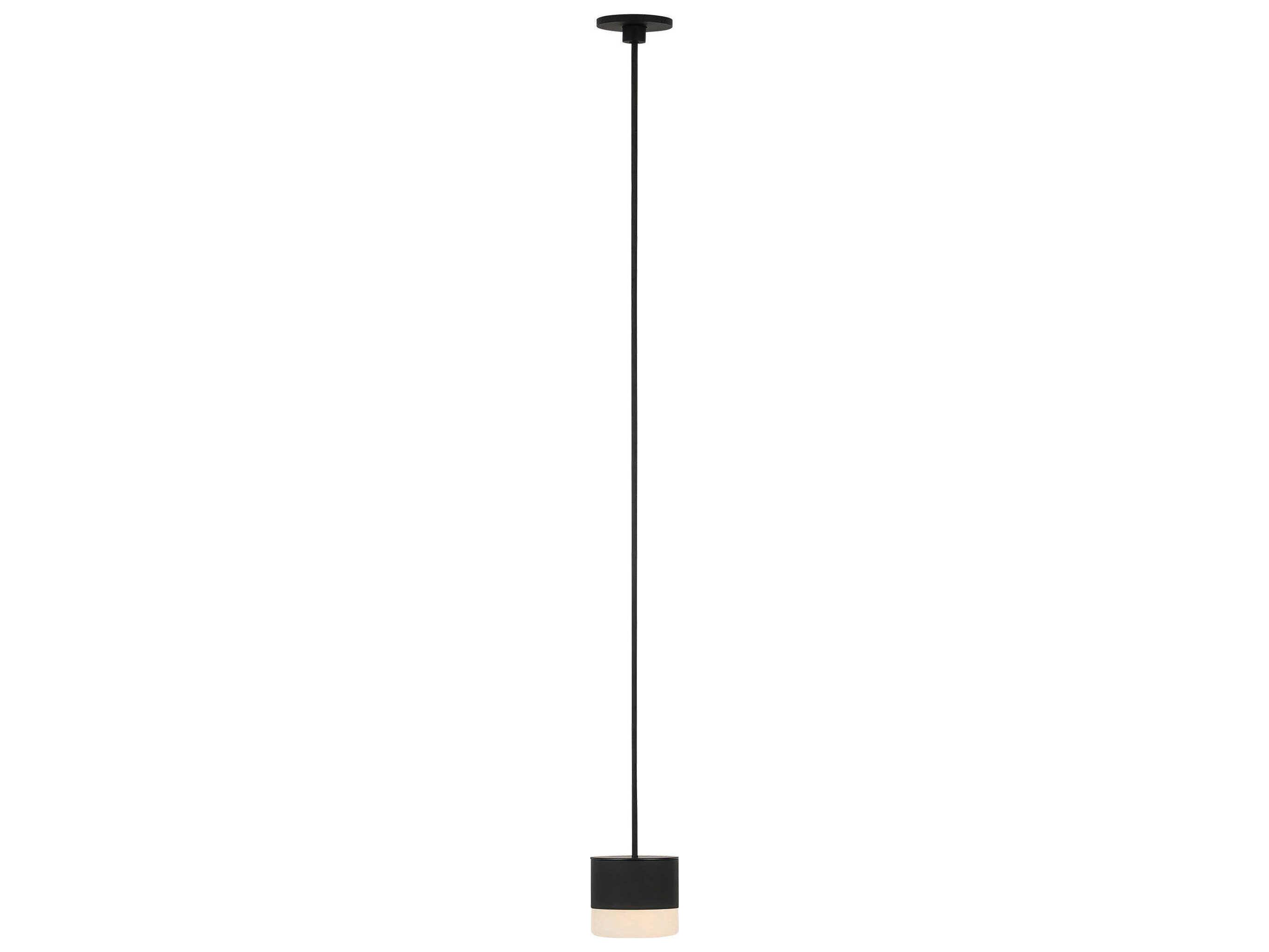 Visual Comfort Modern Gable 1-Light Nightshade Black Mini Pendant