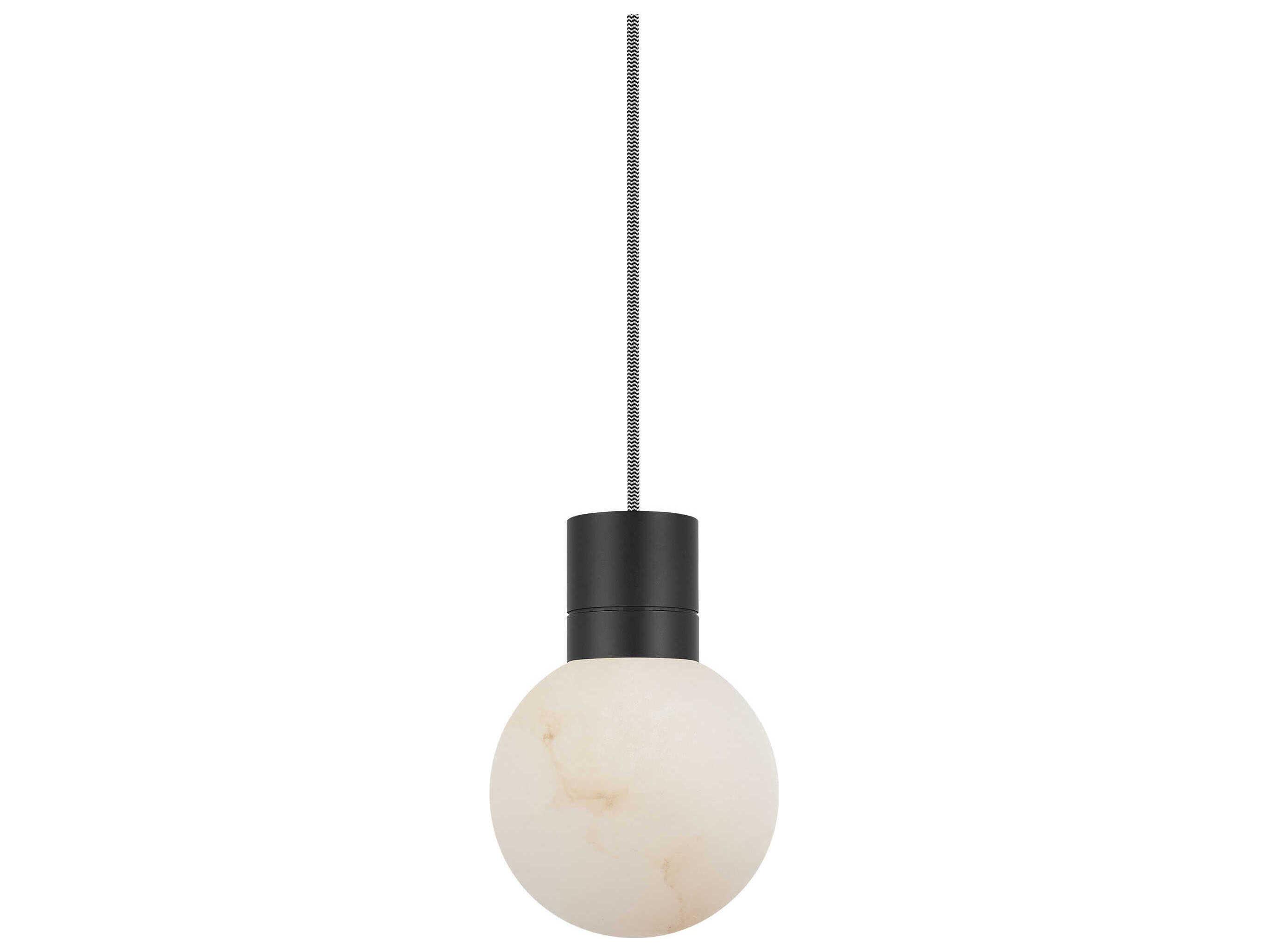 Visual Comfort Modern Mina 1-Light Black Mini Pendant