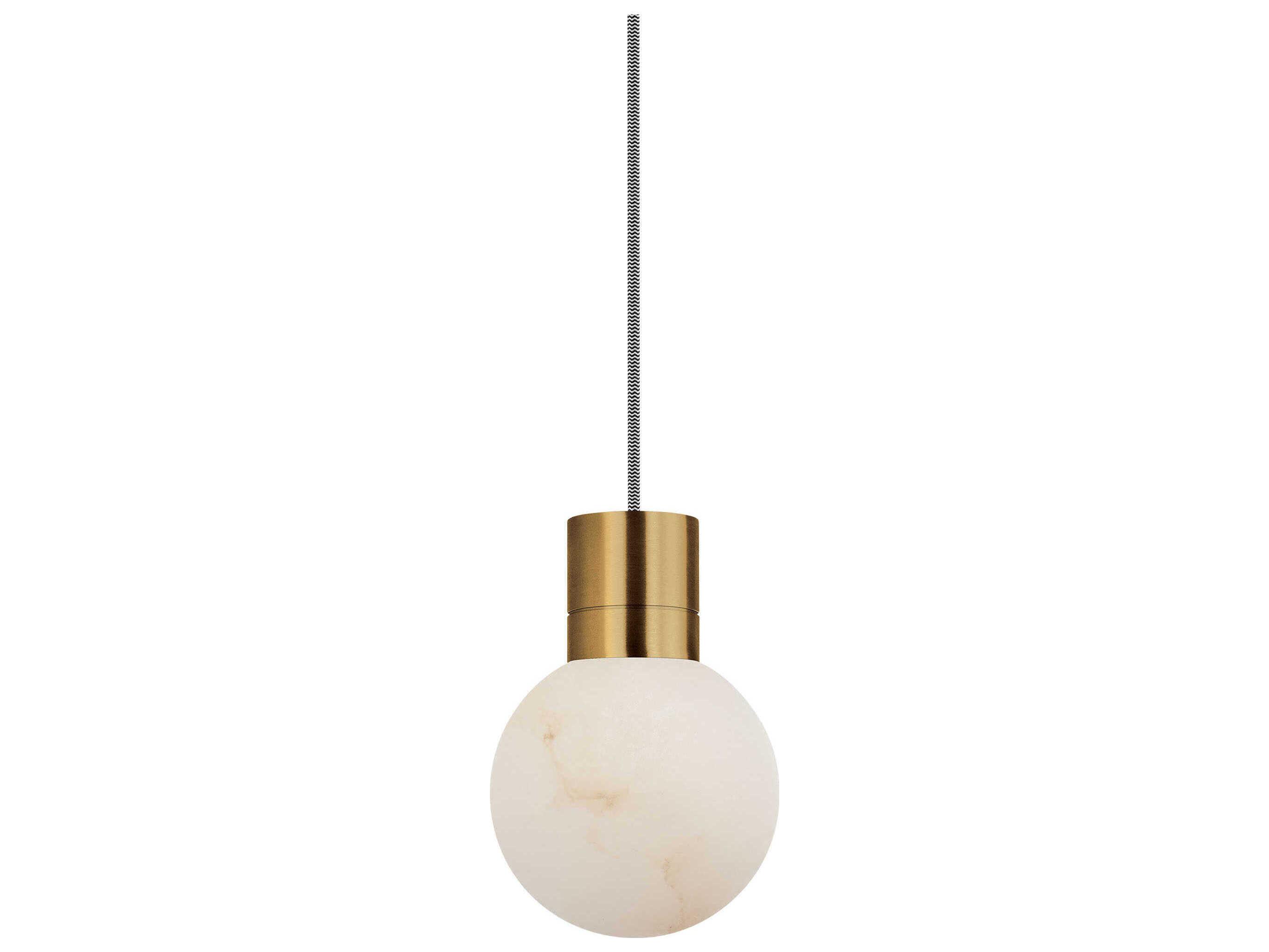 Visual Comfort Modern Mina 1-Light Hand Rubbed Antique Brass Mini Pendant