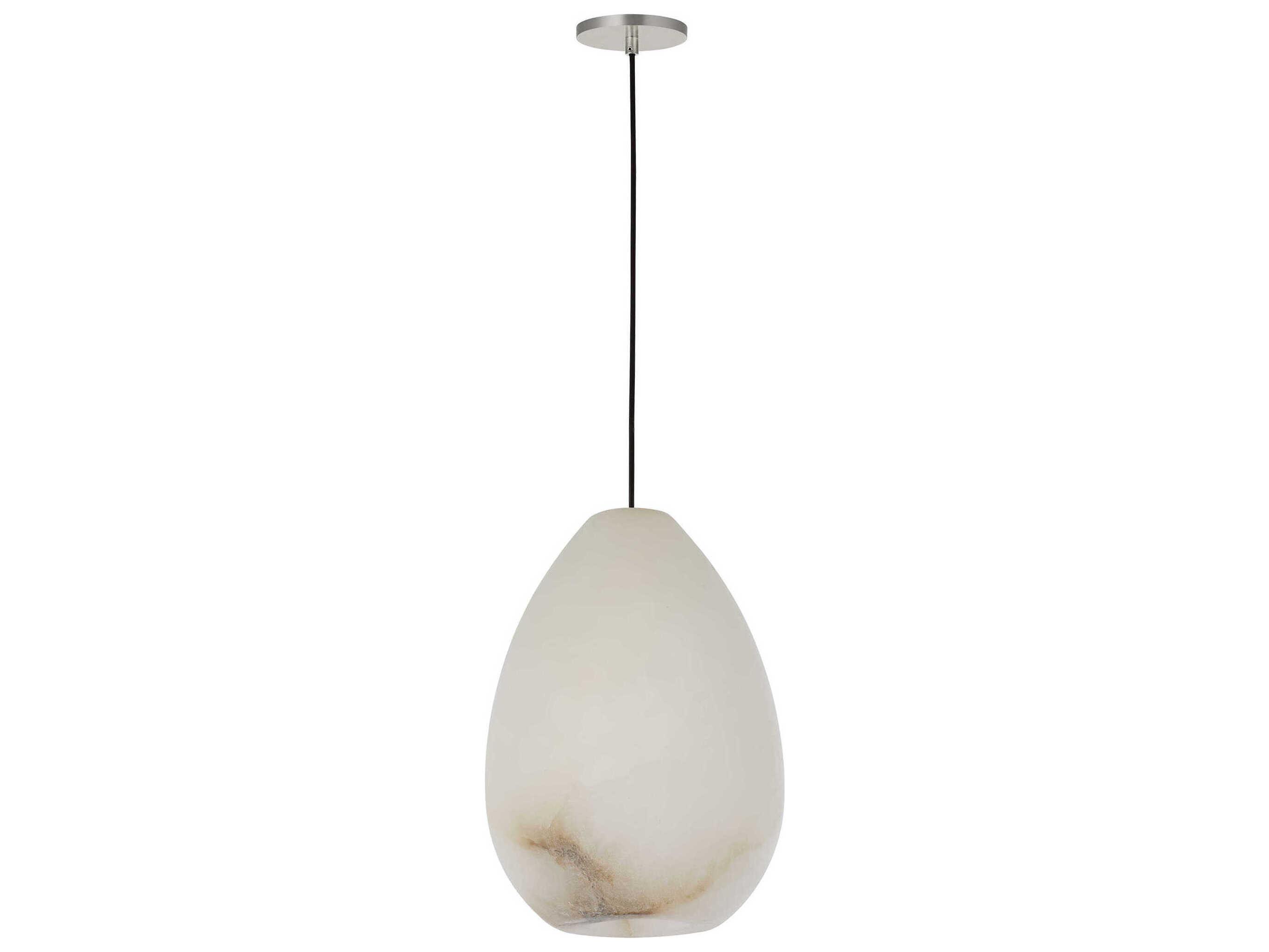Visual Comfort Modern Alina 1-Light Polished Nickel White Mini Pendant
