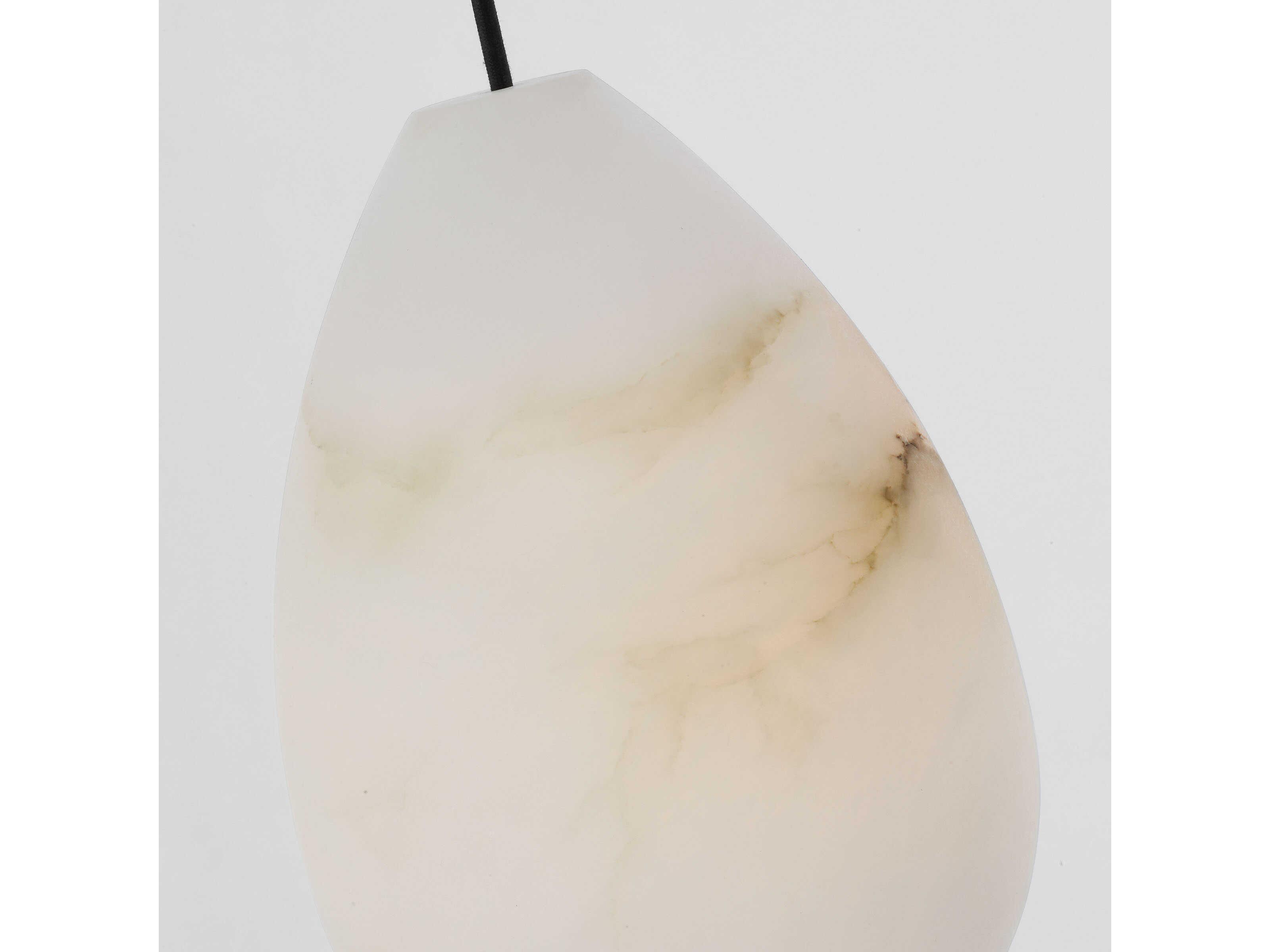 Visual Comfort Modern Alina 1-Light Nightshade Black White Mini Pendant