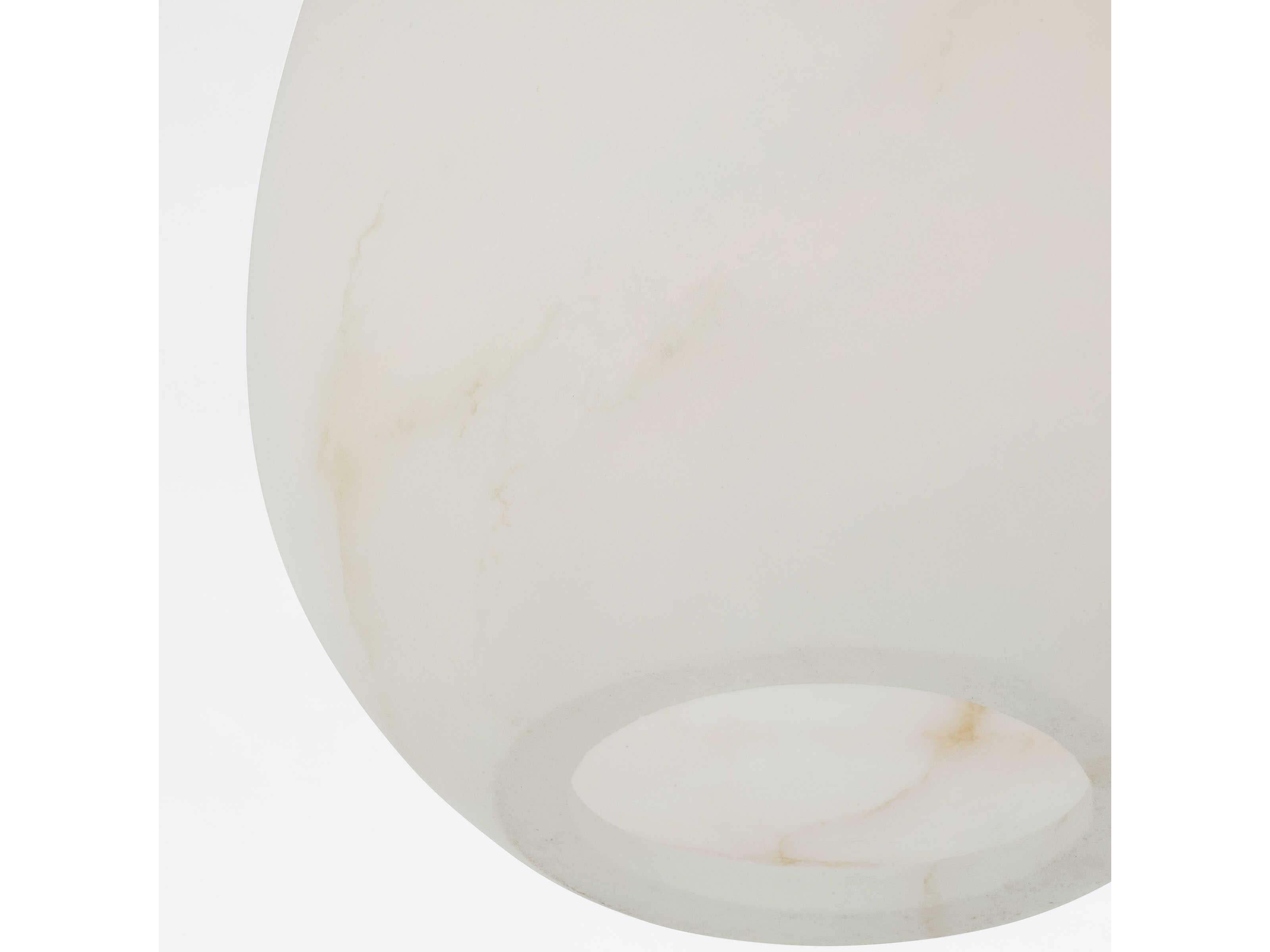 Visual Comfort Modern Alina 1-Light Hand Rubbed Antique Brass White Mini Pendant