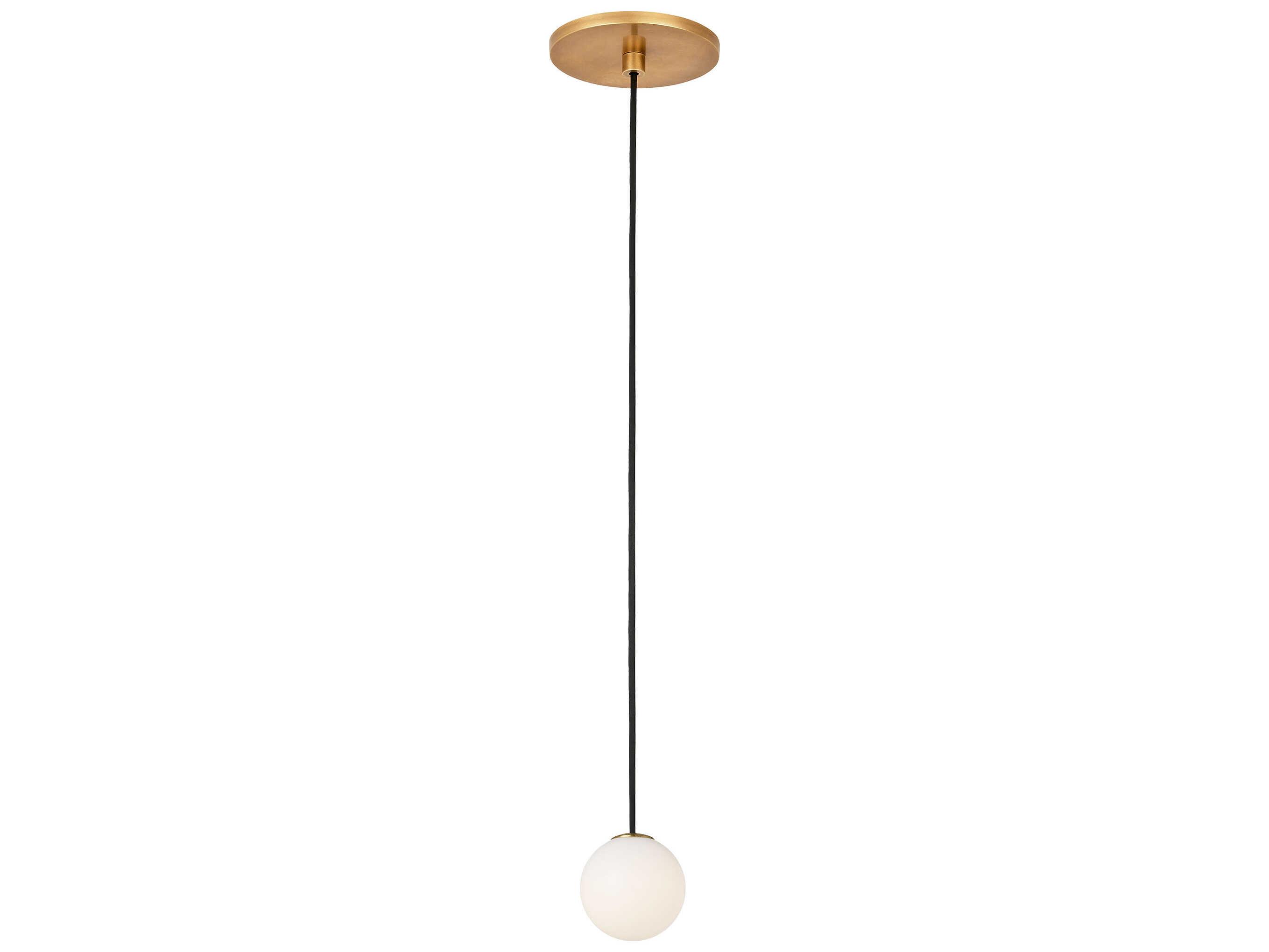 Visual Comfort Modern Orbet 1-Light Hand Rubbed Antique Brass Globe Mini Pendant
