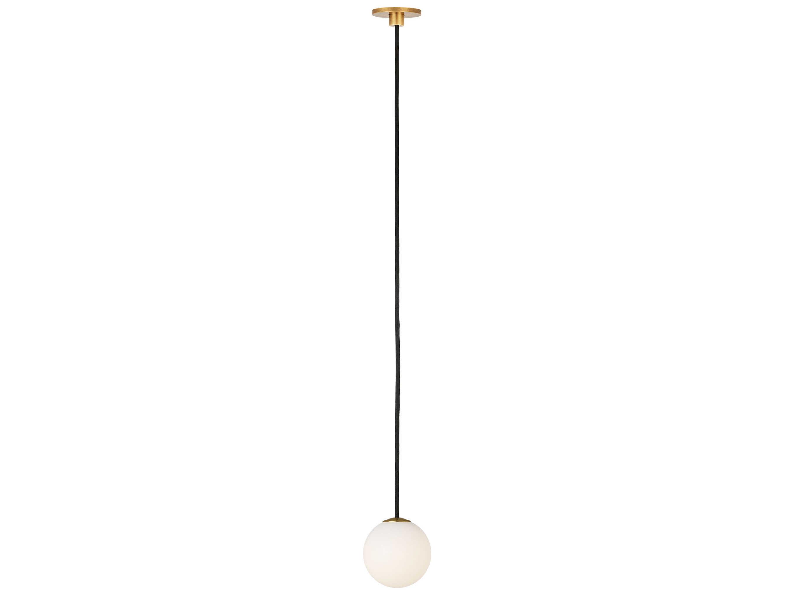 Visual Comfort Modern Orbet 1-Light Hand Rubbed Antique Brass Globe Mini Pendant