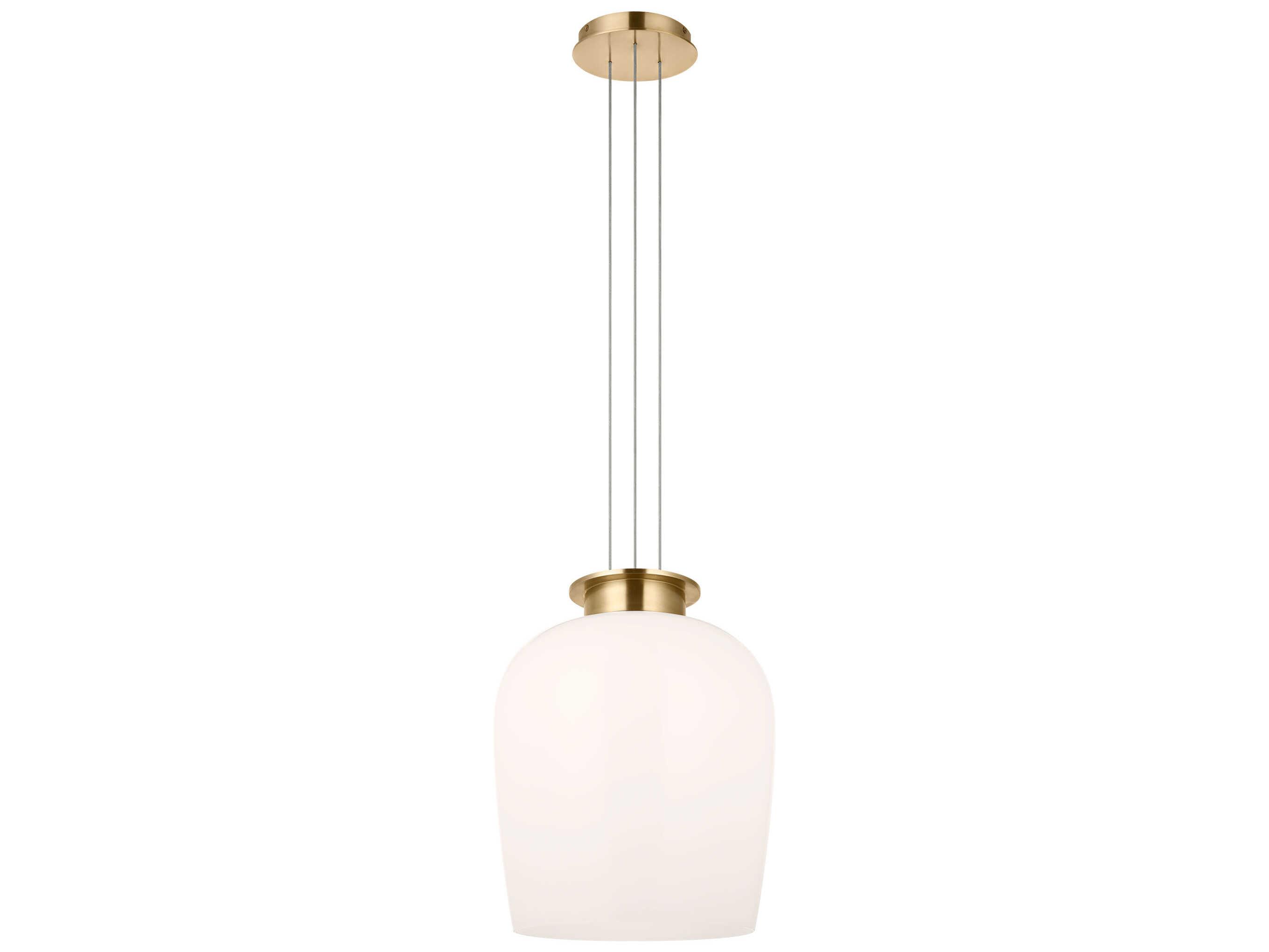Visual Comfort Modern Vetro 1-Light Hand Rubbed Antique Brass Pendant