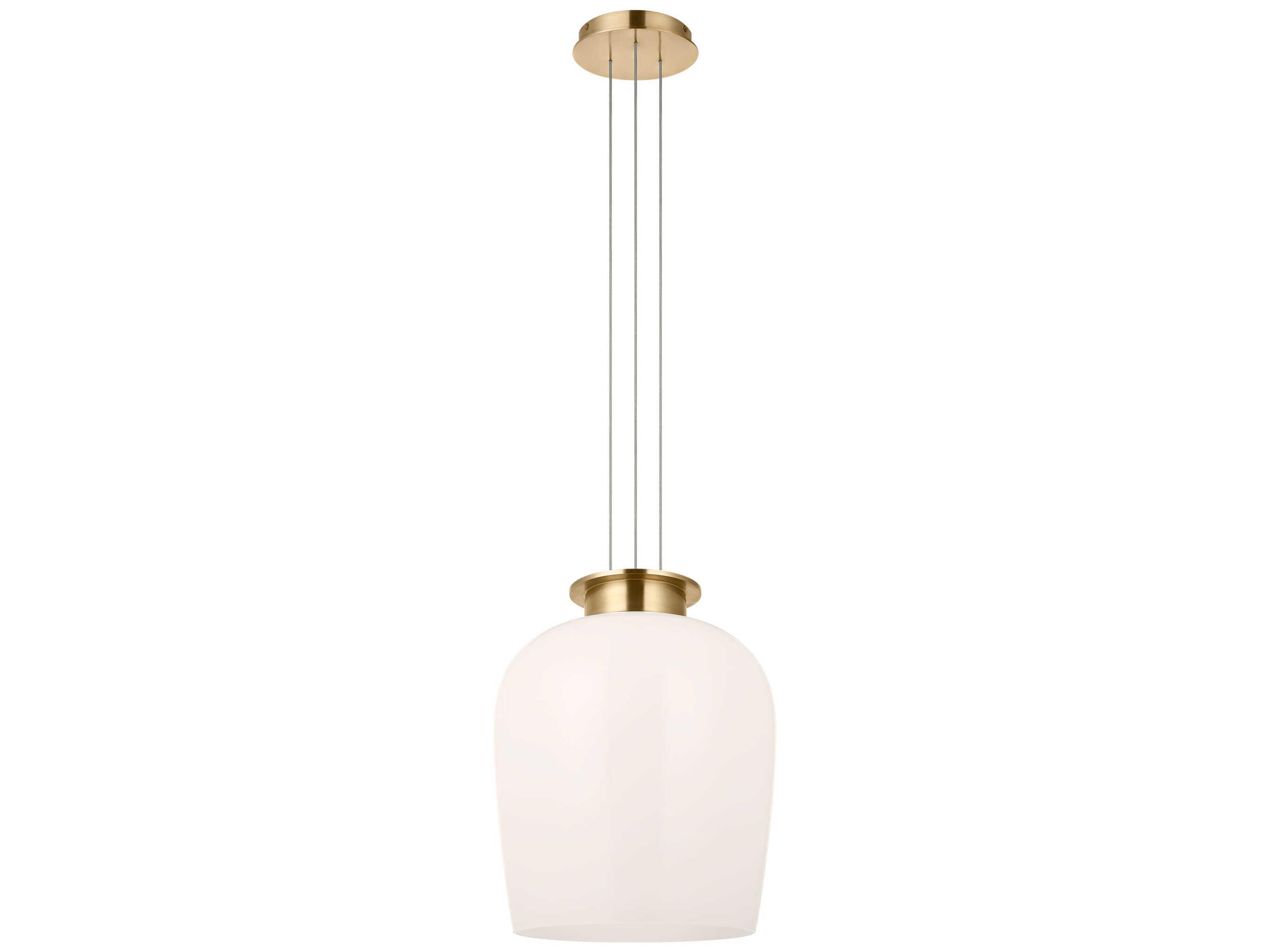 Visual Comfort Modern Vetro 1-Light Hand Rubbed Antique Brass Pendant