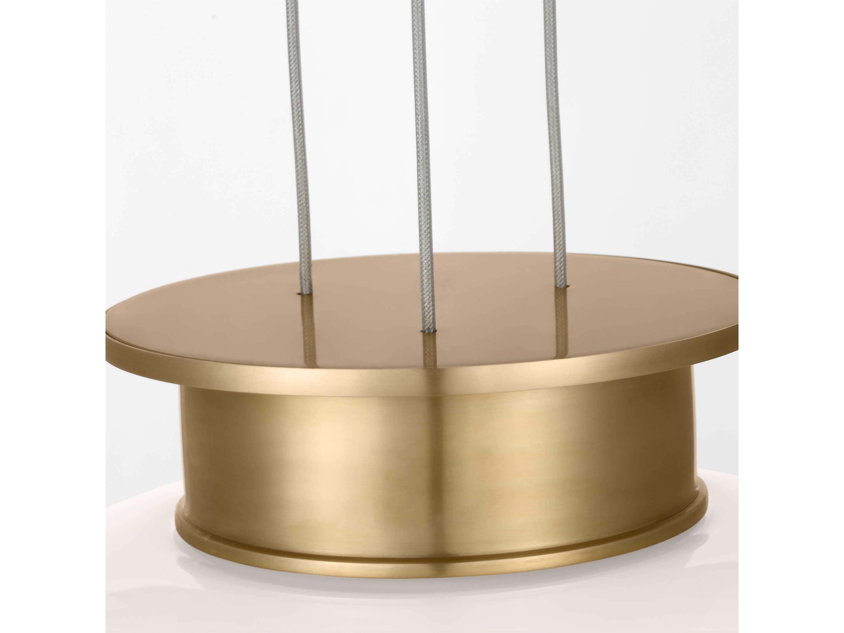 Visual Comfort Modern Vetro 1-Light Hand Rubbed Antique Brass Pendant