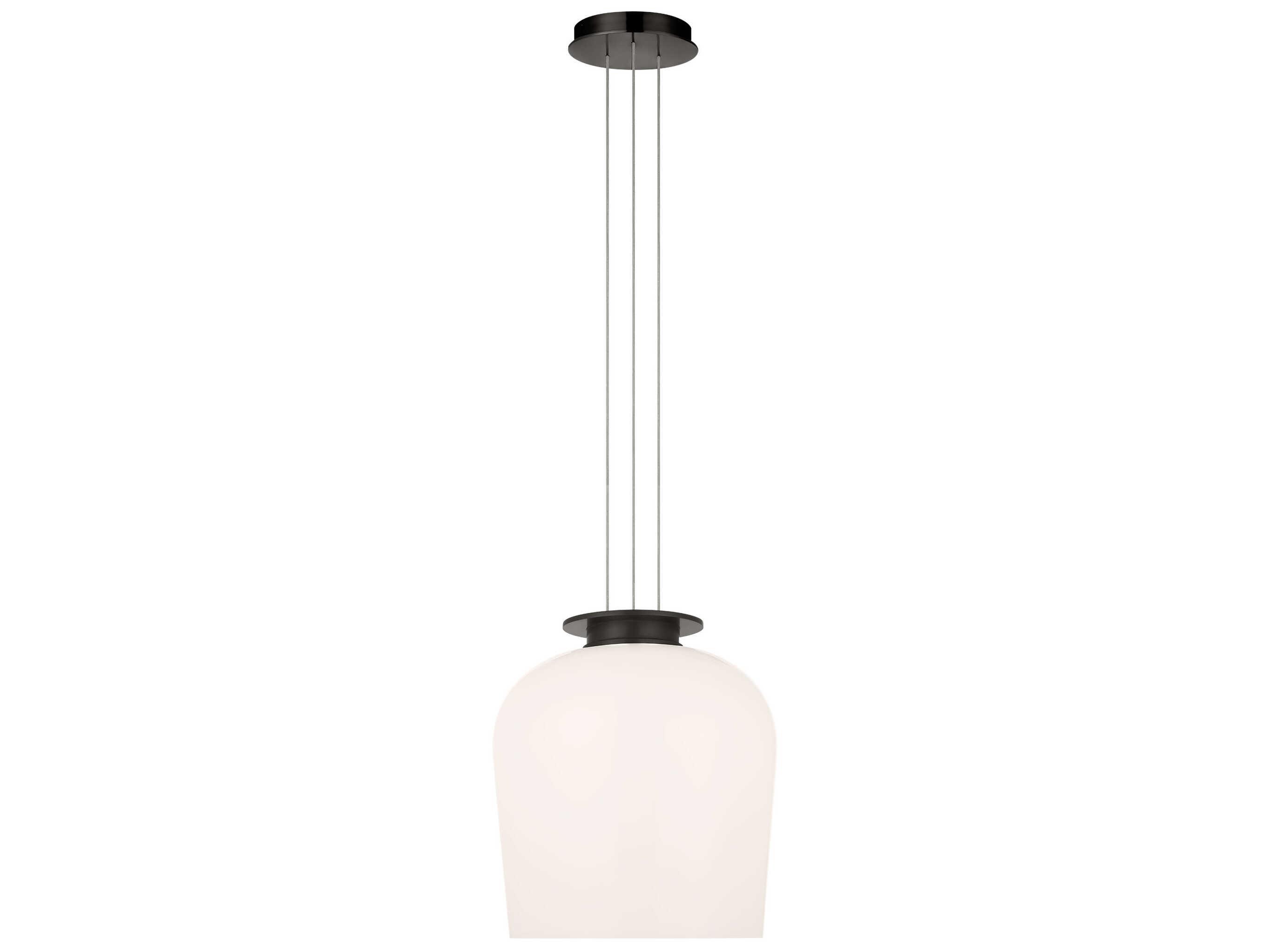 Visual Comfort Modern Vetro 1-Light Bronze Mini Pendant