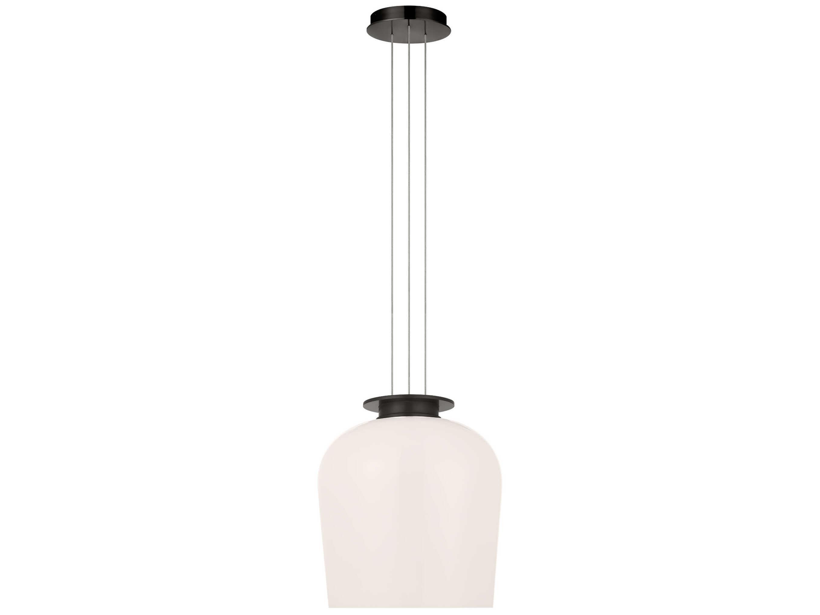 Visual Comfort Modern Vetro 1-Light Bronze Mini Pendant