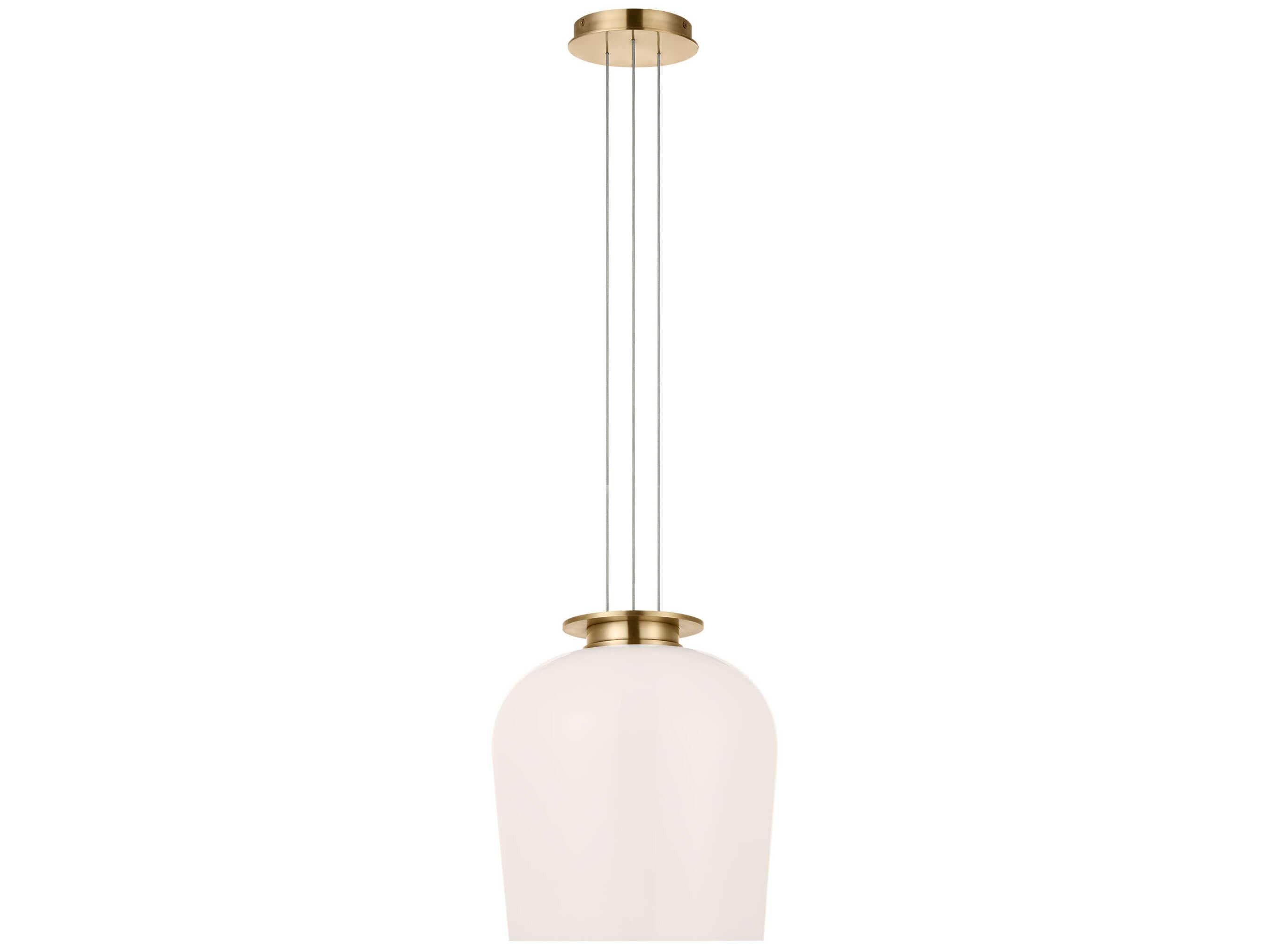 Visual Comfort Modern Vetro 1-Light Hand Rubbed Antique Brass Mini Pendant