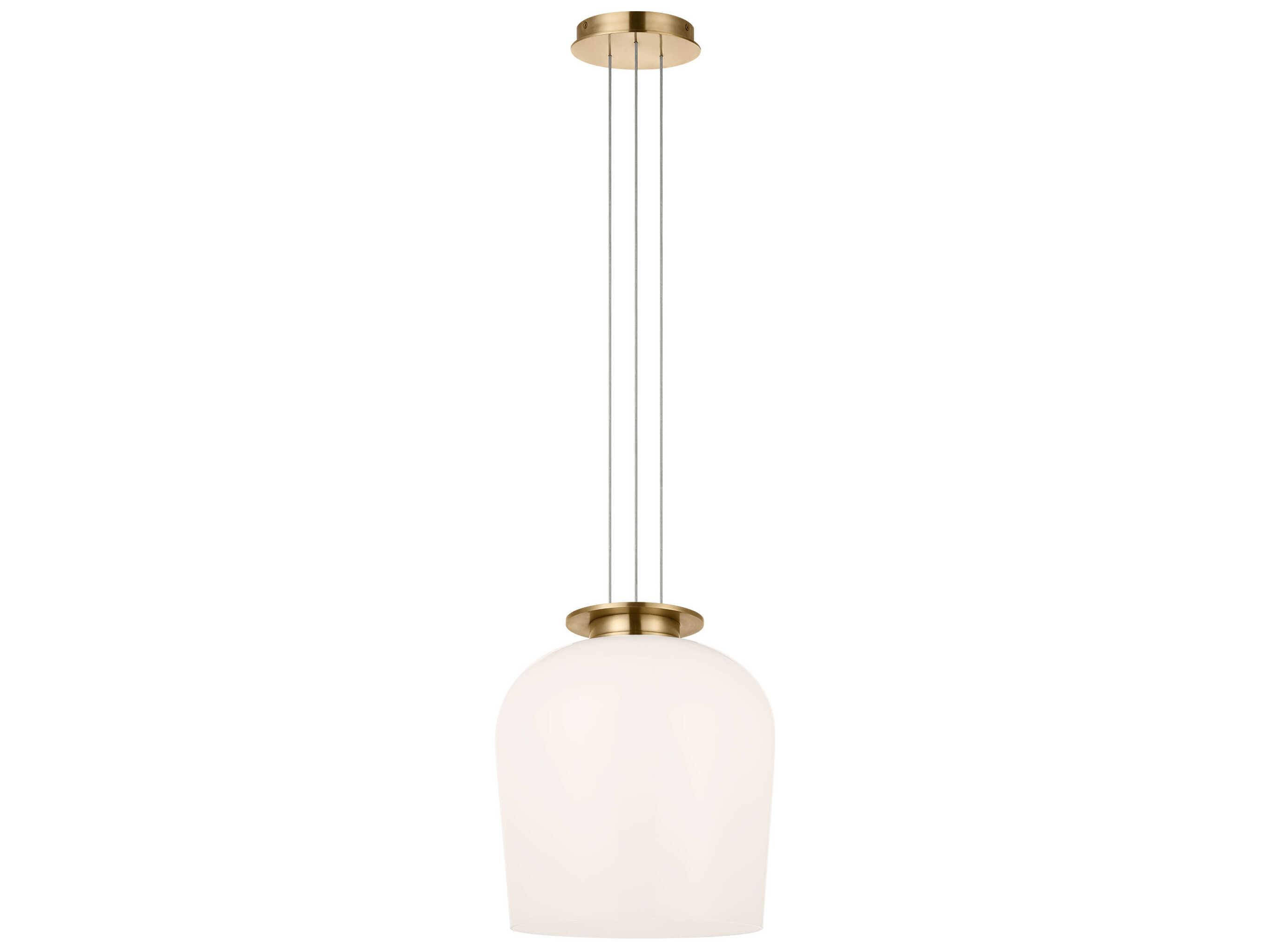 Visual Comfort Modern Vetro 1-Light Hand Rubbed Antique Brass Mini Pendant