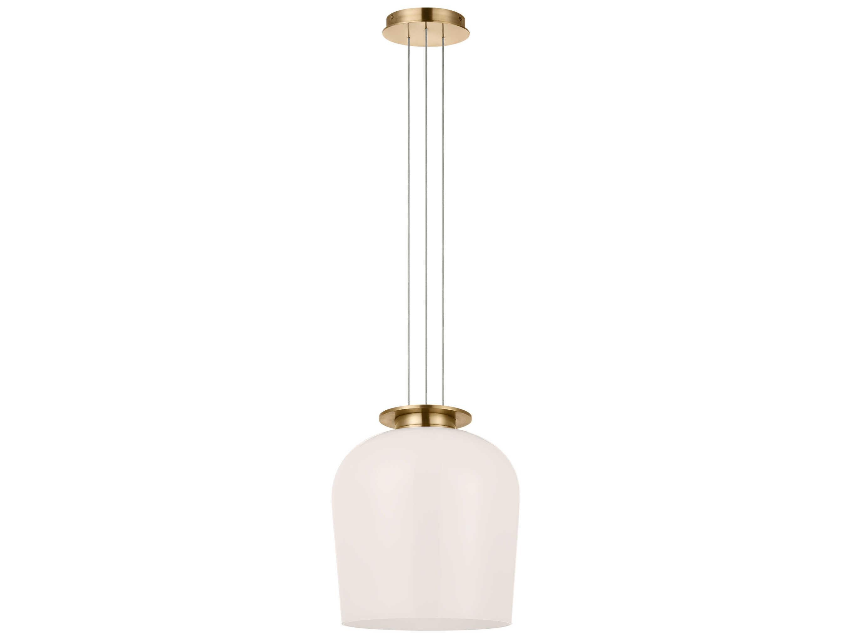 Visual Comfort Modern Vetro 1-Light Hand Rubbed Antique Brass Mini Pendant