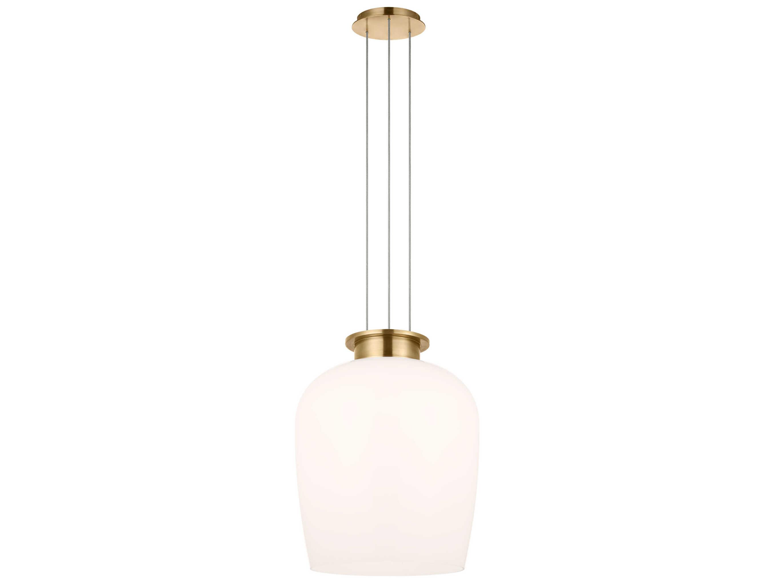 Visual Comfort Modern Vetro 1-Light Hand Rubbed Antique Brass Pendant