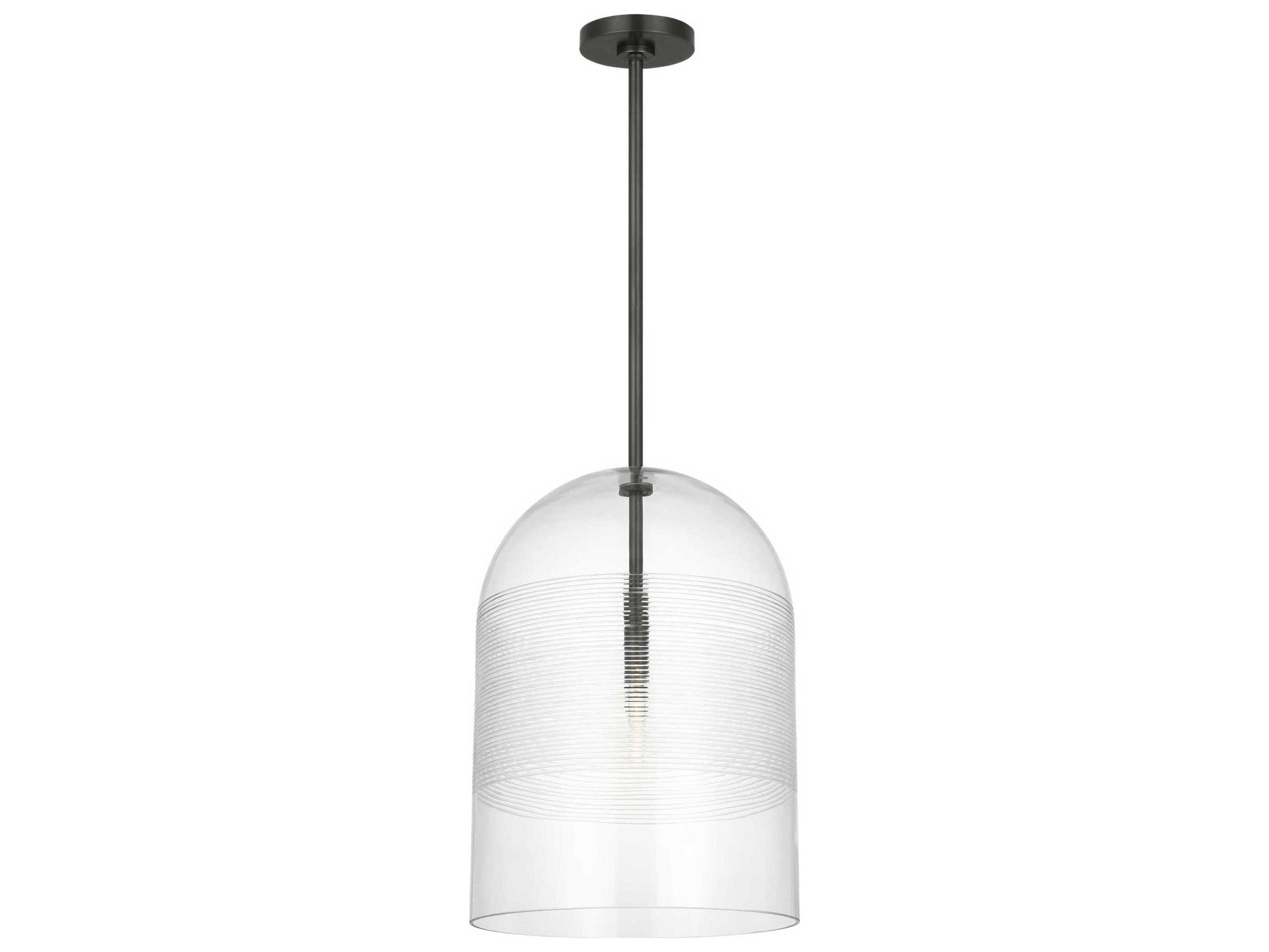 Visual Comfort Modern Leano 1-Light Bronze Pendant