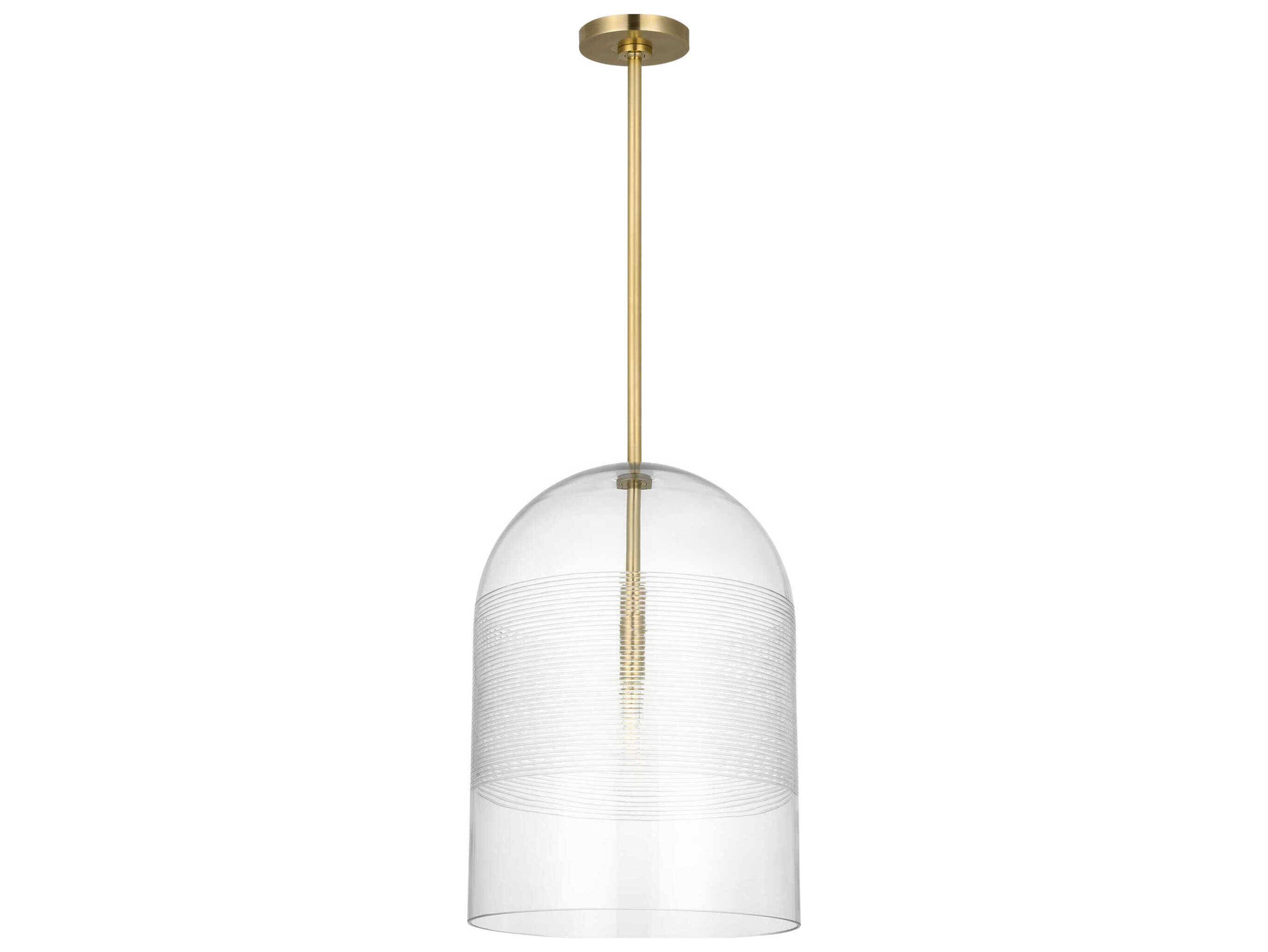 Visual Comfort Modern Leano 1-Light Brass Pendant