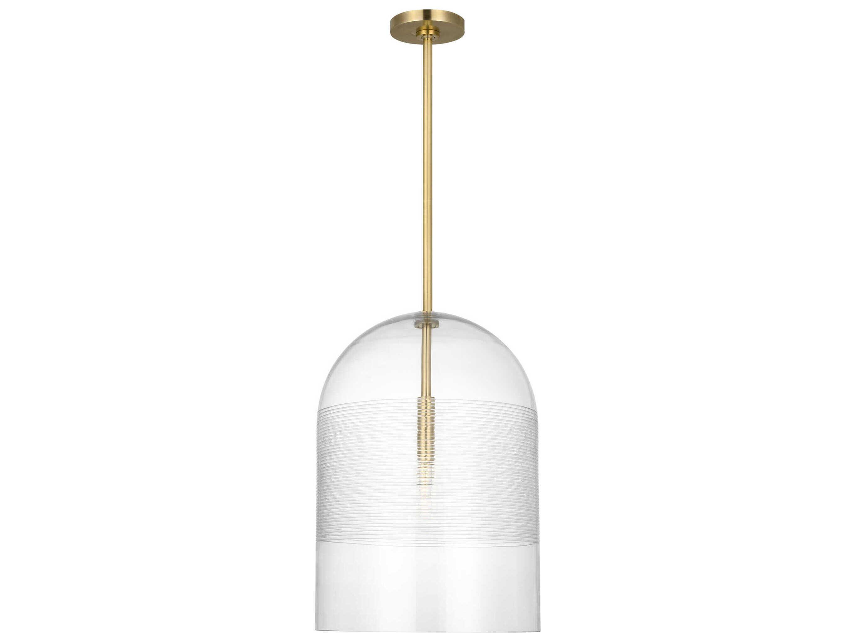 Visual Comfort Modern Leano 1-Light Brass Pendant