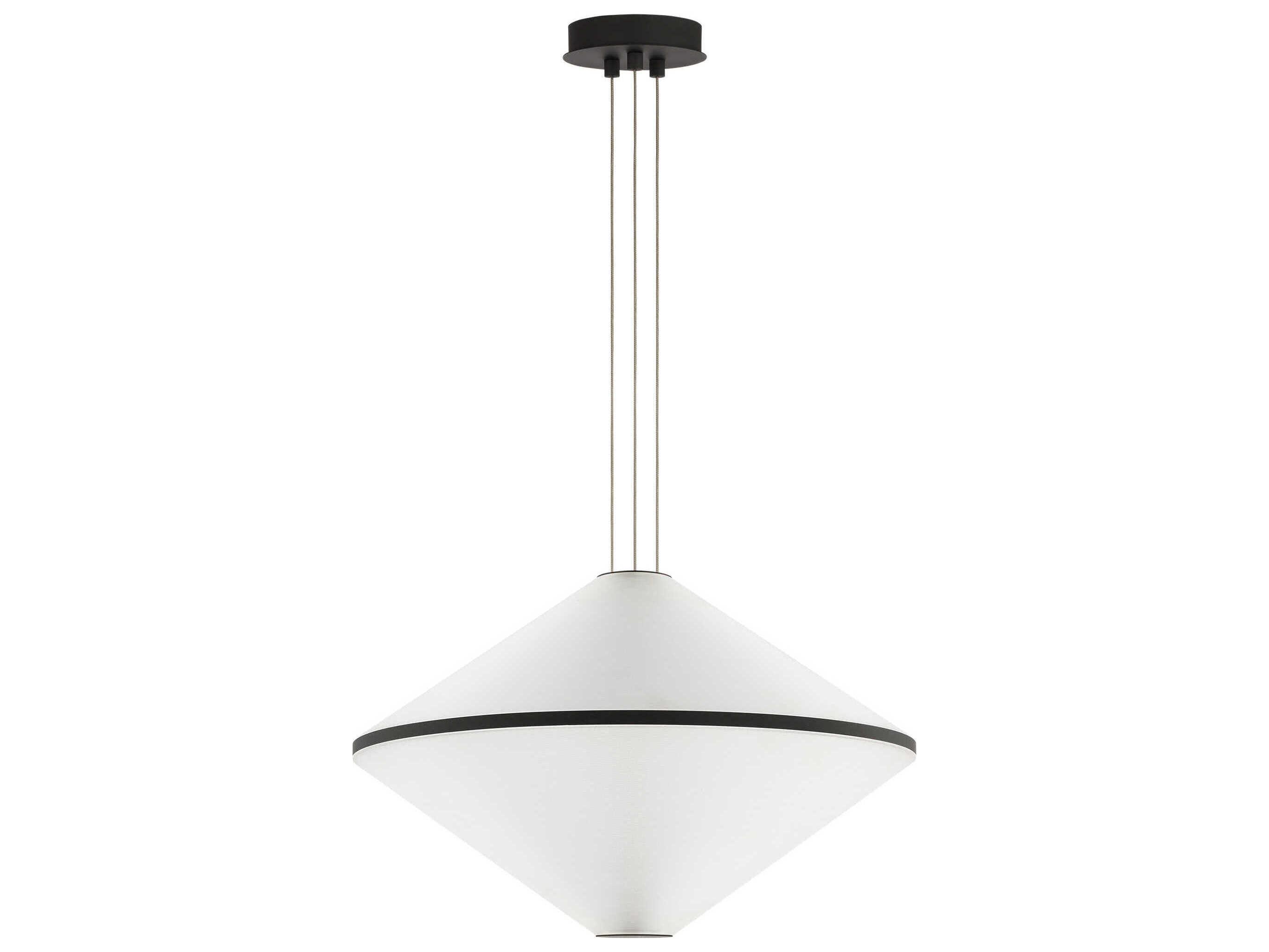 Visual Comfort Modern Bicono 1-Light Nightshade Black Geometric Pendant