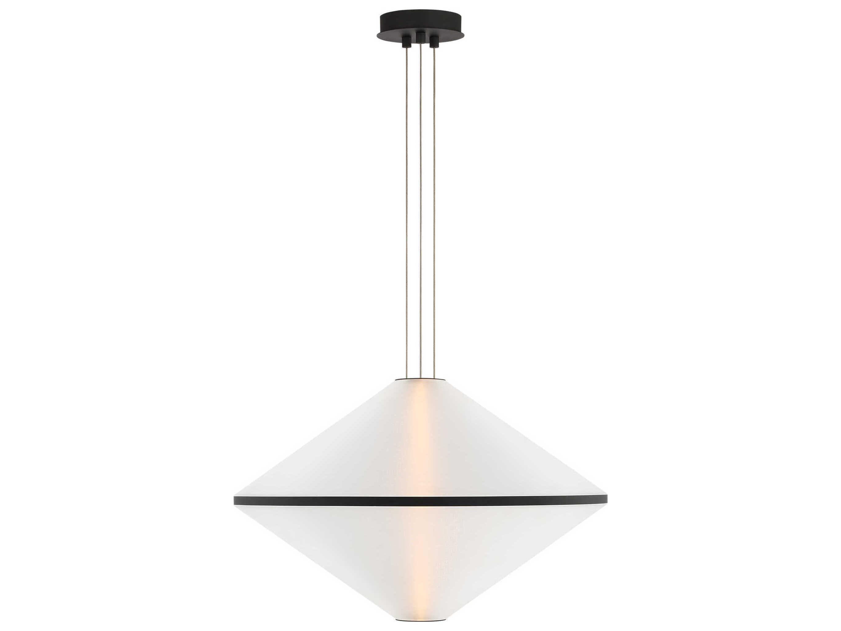 Visual Comfort Modern Bicono 1-Light Nightshade Black Geometric Pendant