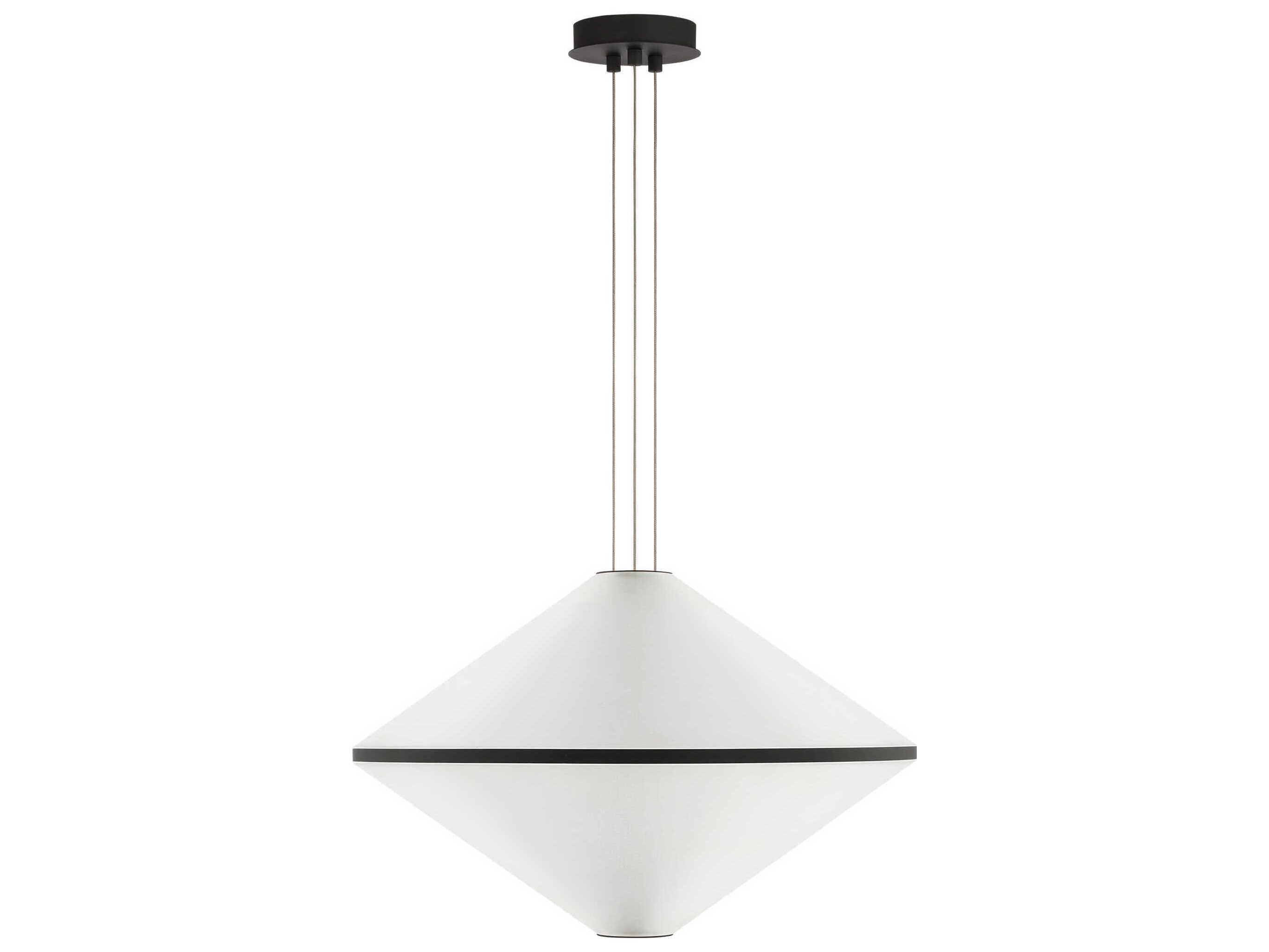 Visual Comfort Modern Bicono 1-Light Nightshade Black Geometric Pendant
