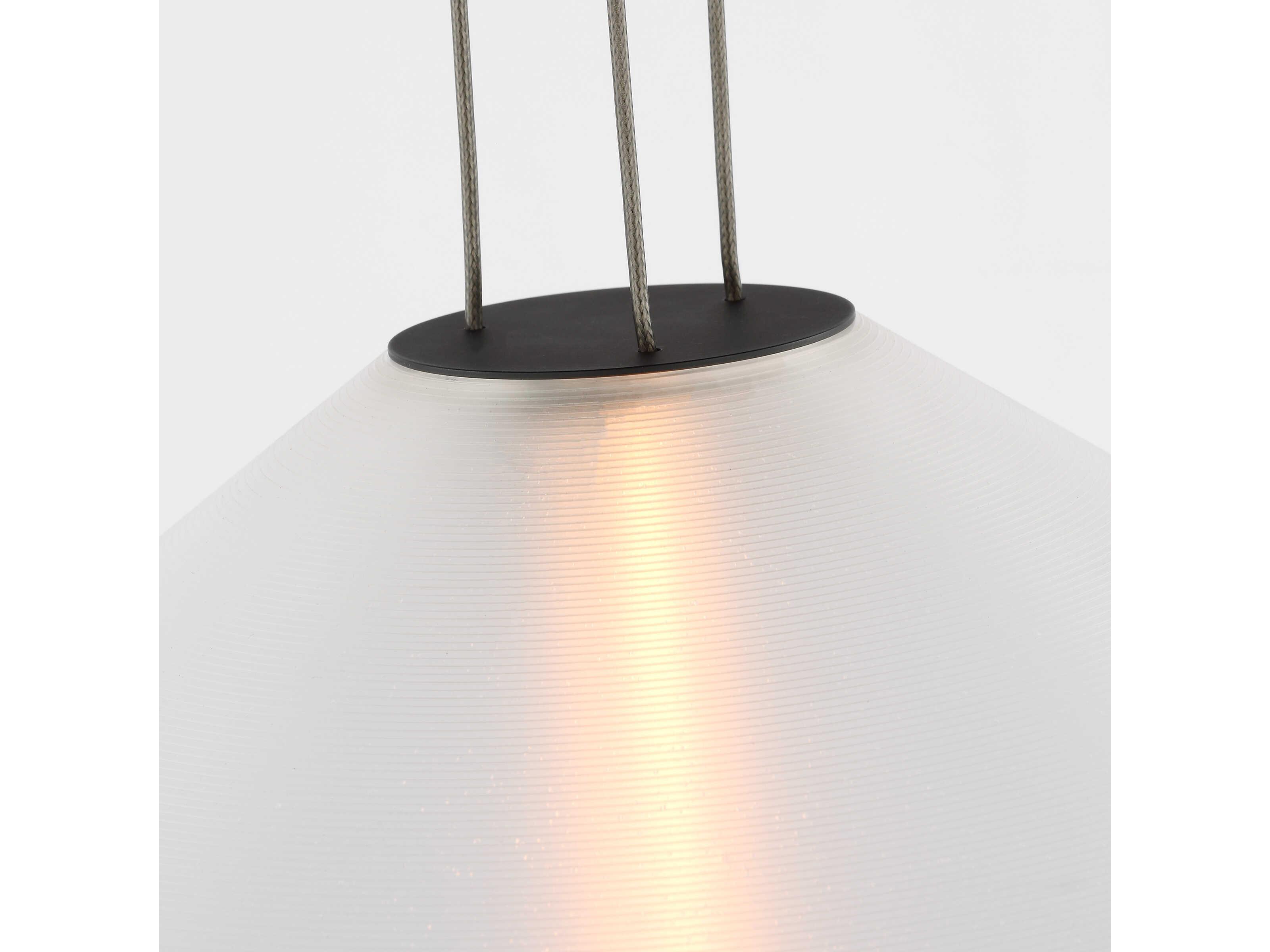 Visual Comfort Modern Bicono 1-Light Nightshade Black Geometric Pendant