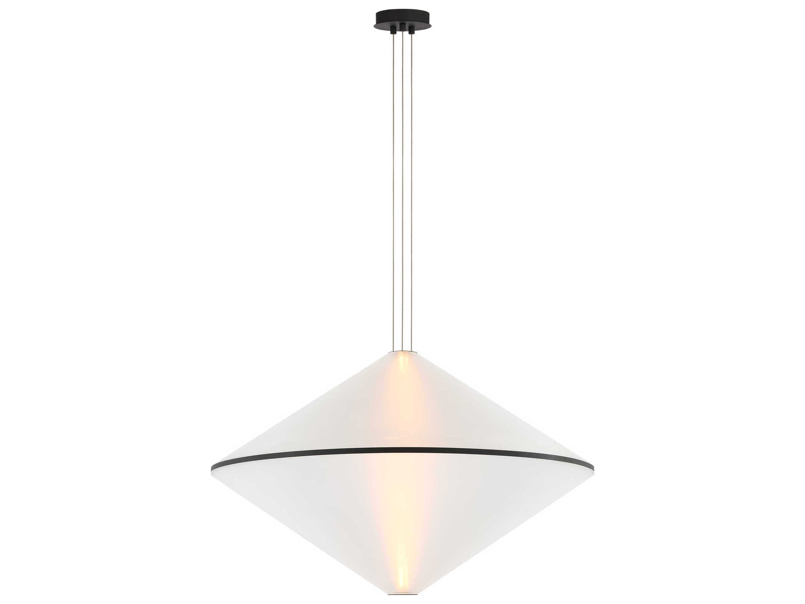 Visual Comfort Modern Bicono 1-Light Nightshade Black Geometric Pendant