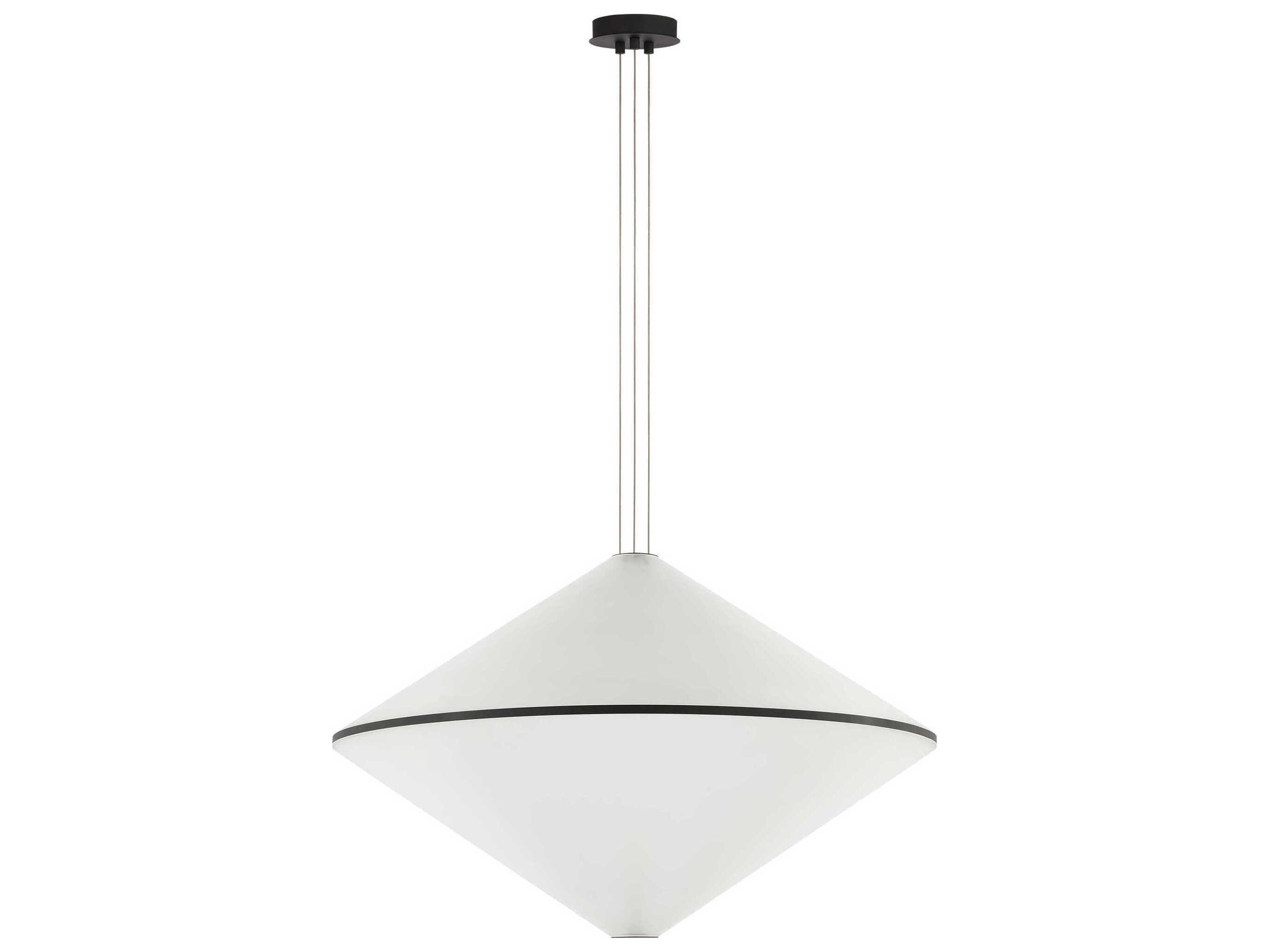 Visual Comfort Modern Bicono 1-Light Nightshade Black Geometric Pendant