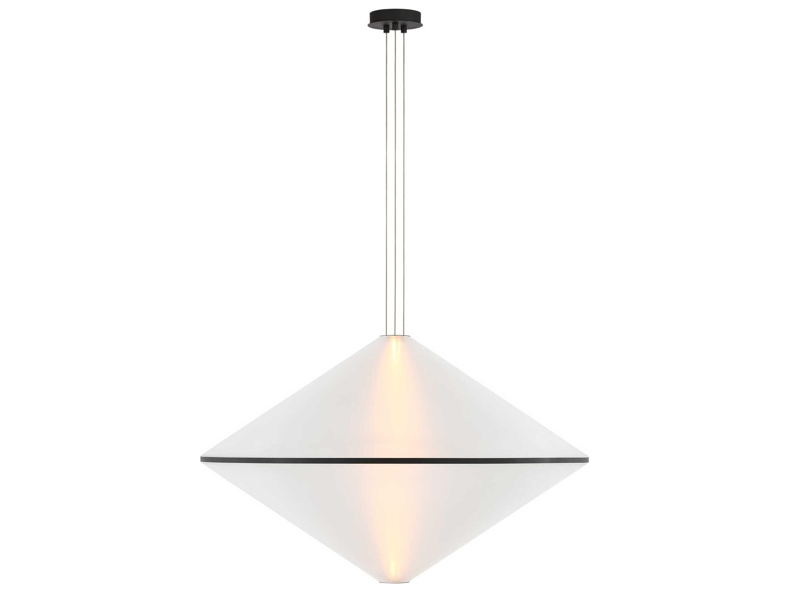 Visual Comfort Modern Bicono 1-Light Nightshade Black Geometric Pendant