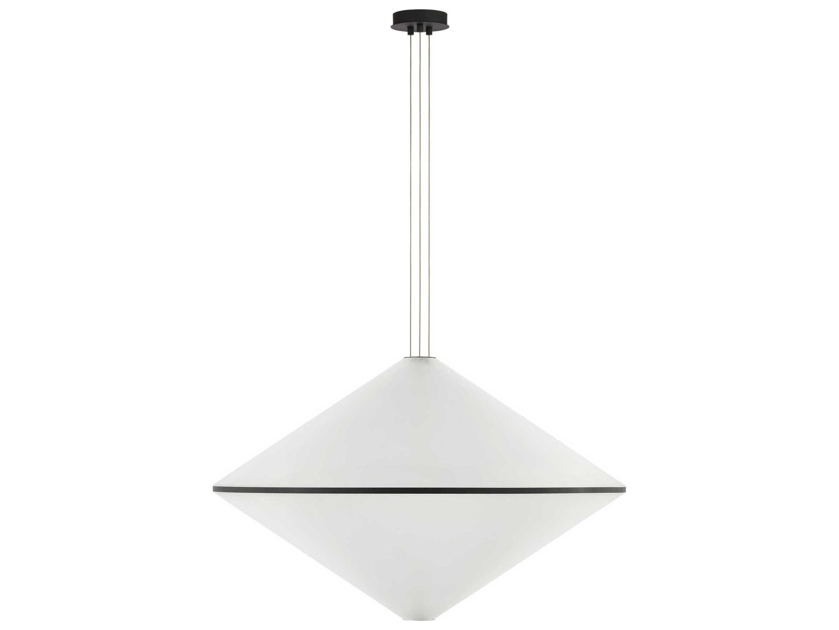 Visual Comfort Modern Bicono 1-Light Nightshade Black Geometric Pendant