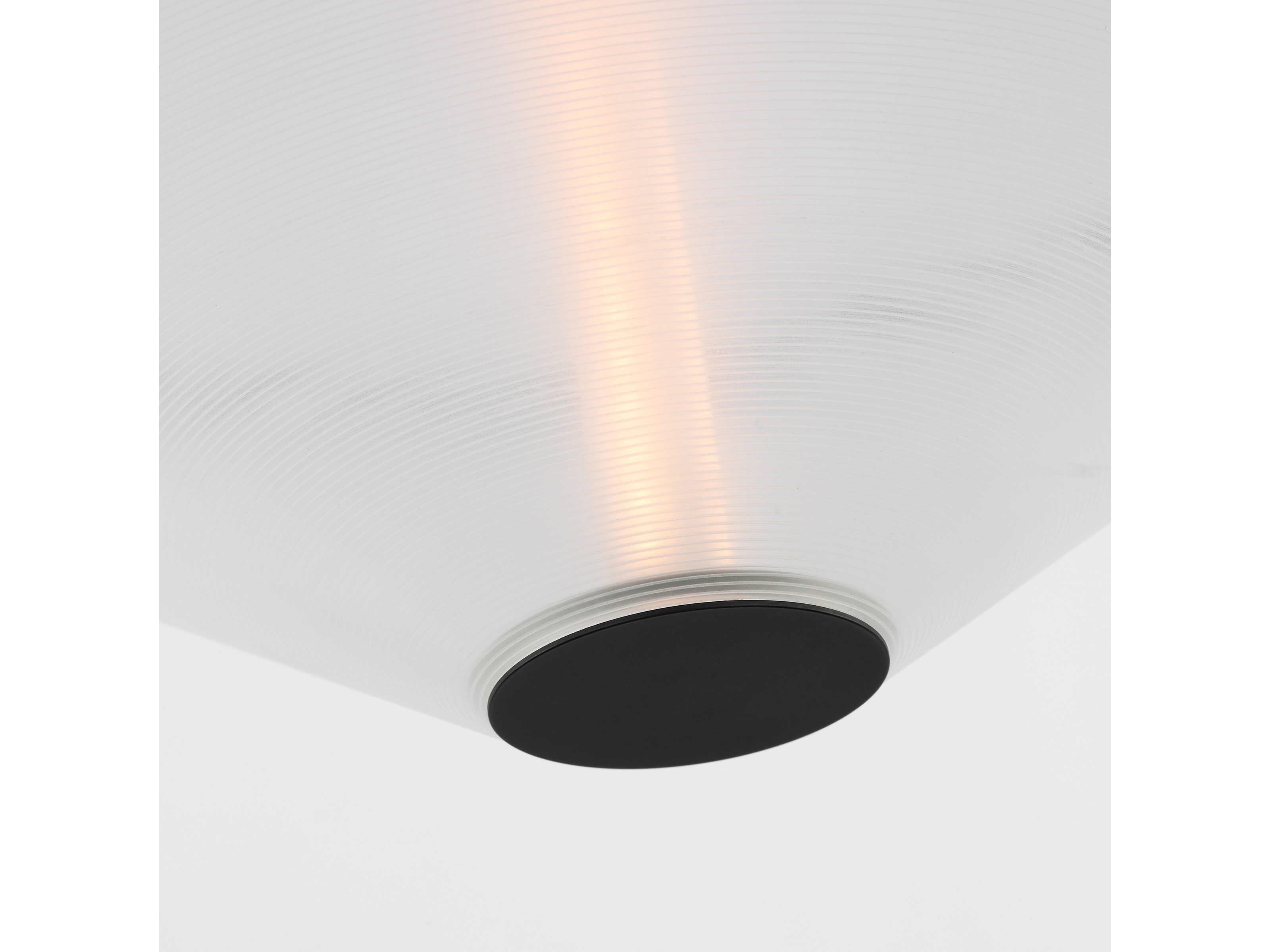 Visual Comfort Modern Bicono 1-Light Nightshade Black Geometric Pendant