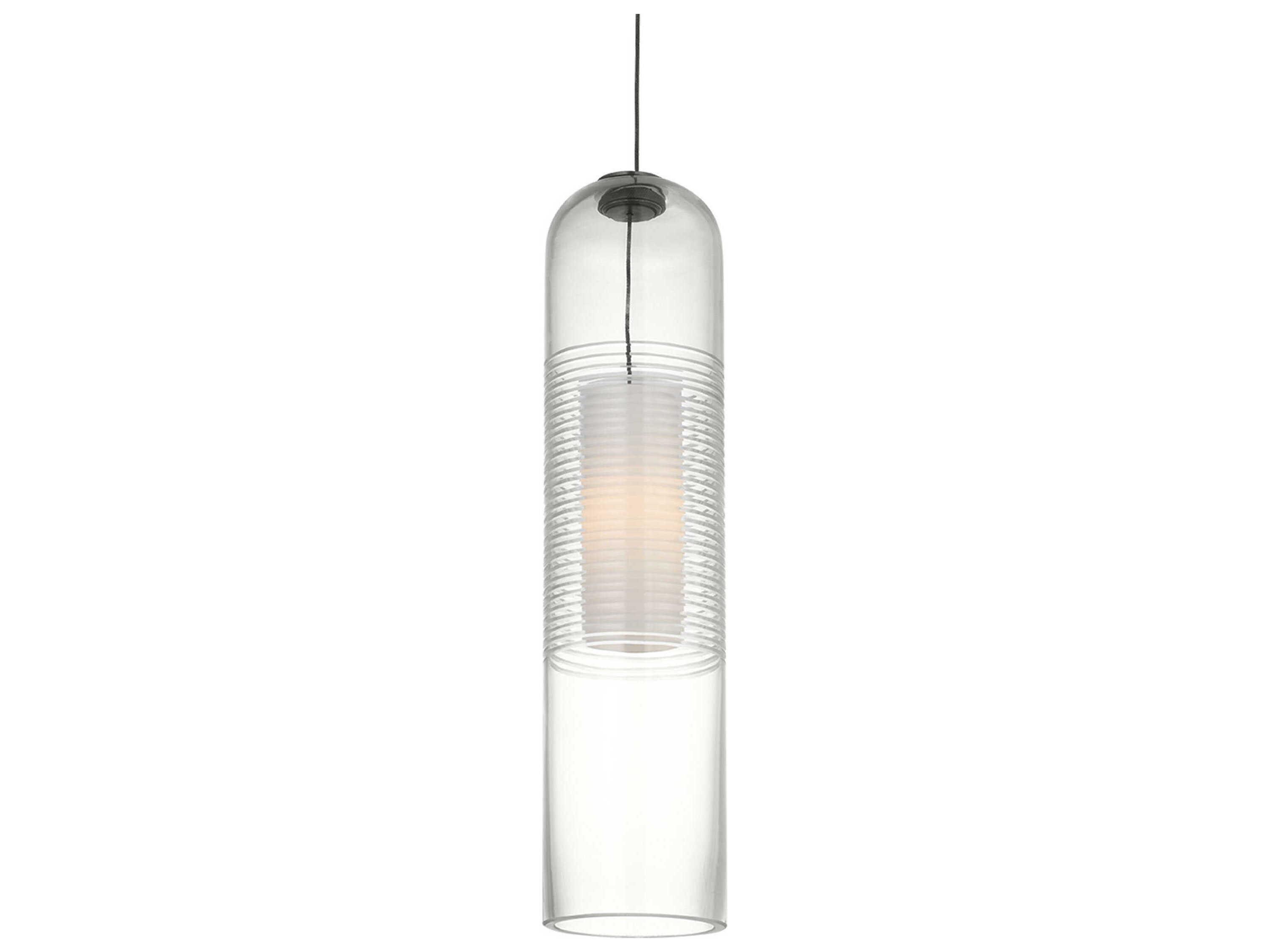 Visual Comfort Modern Leano 1-Light Bronze Cylinder Mini Pendant