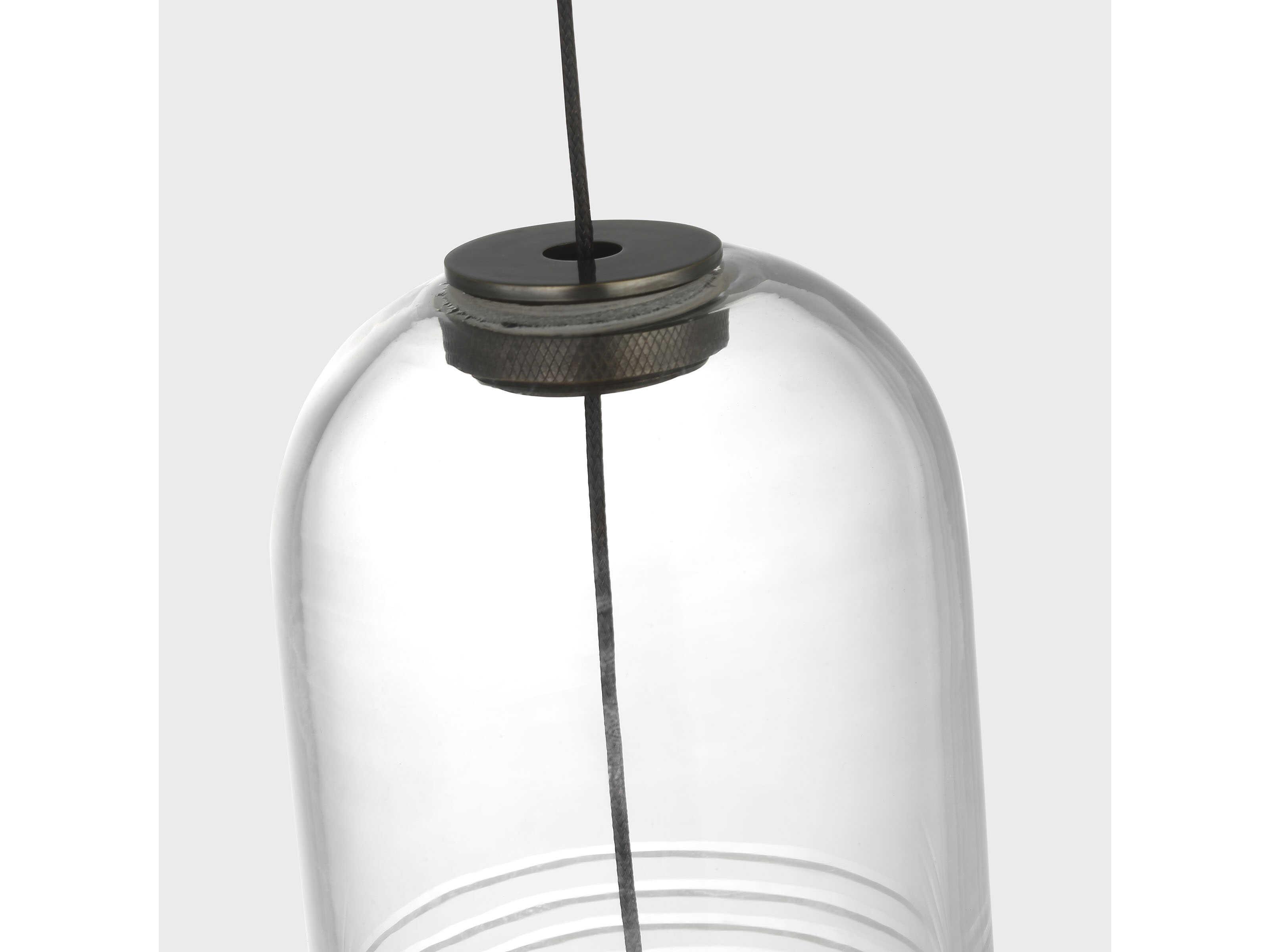 Visual Comfort Modern Leano 1-Light Bronze Cylinder Mini Pendant