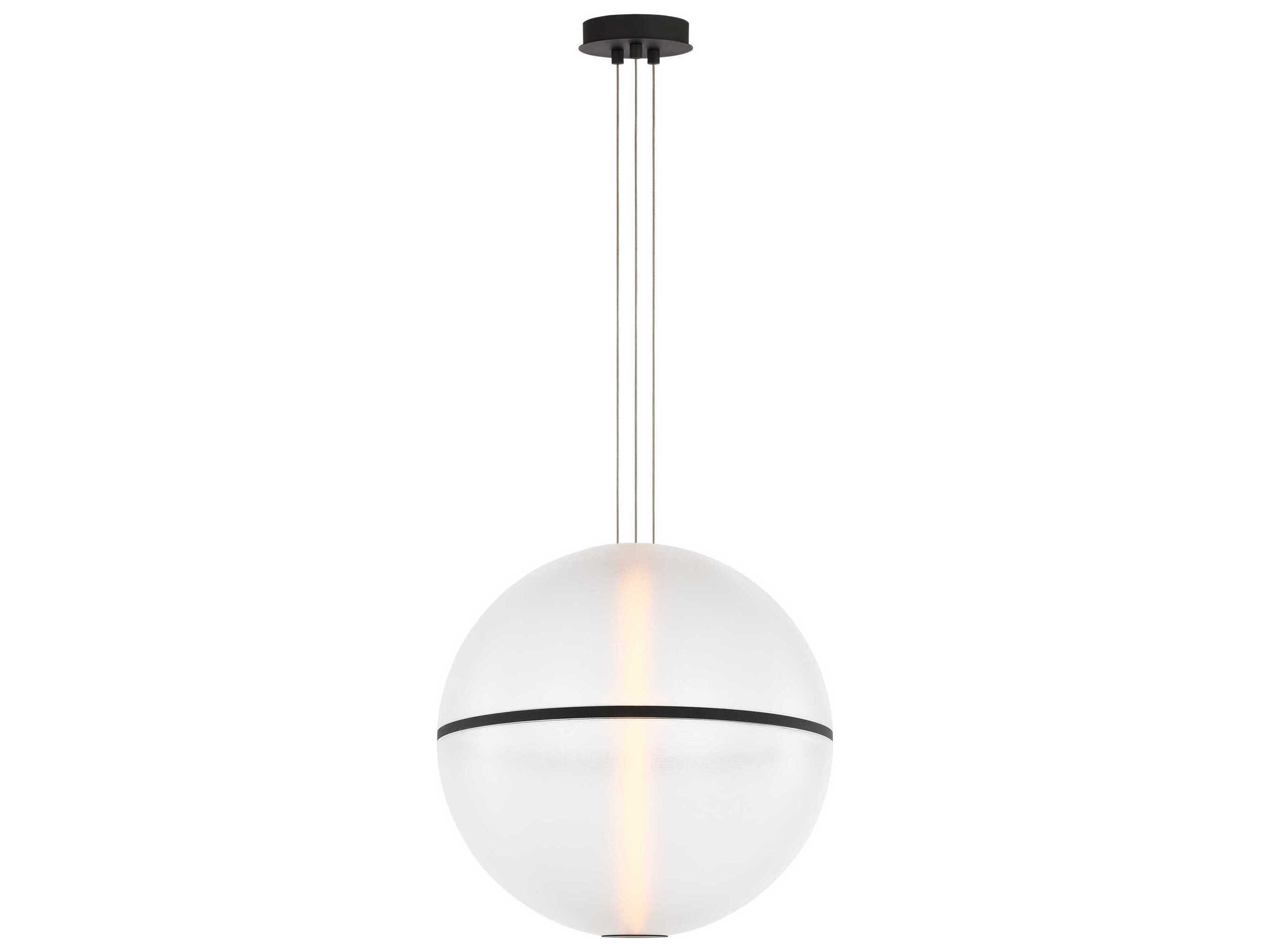 Visual Comfort Modern Bicono 1-Light Nightshade Black Globe Pendant