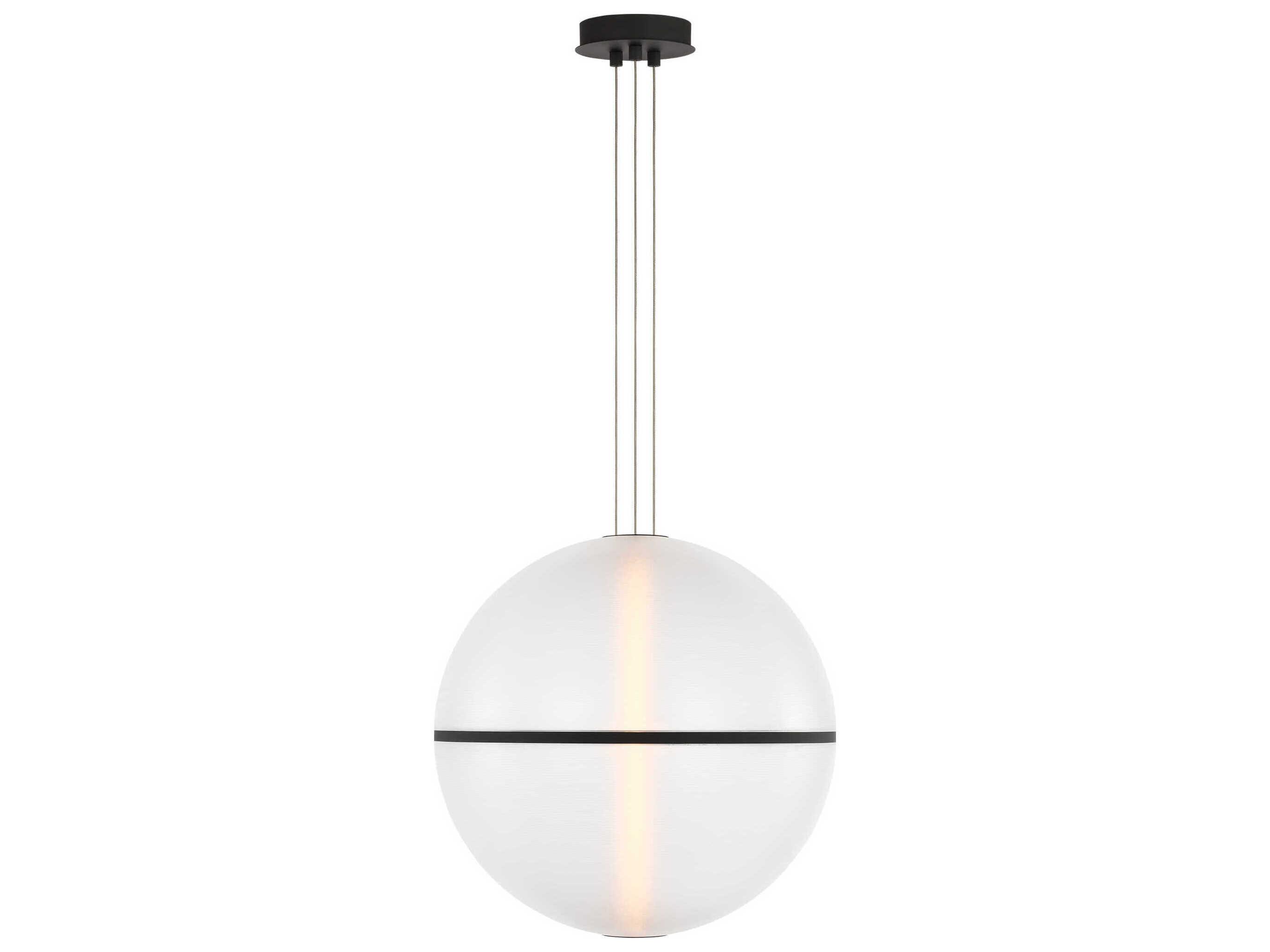 Visual Comfort Modern Bicono 1-Light Nightshade Black Globe Pendant