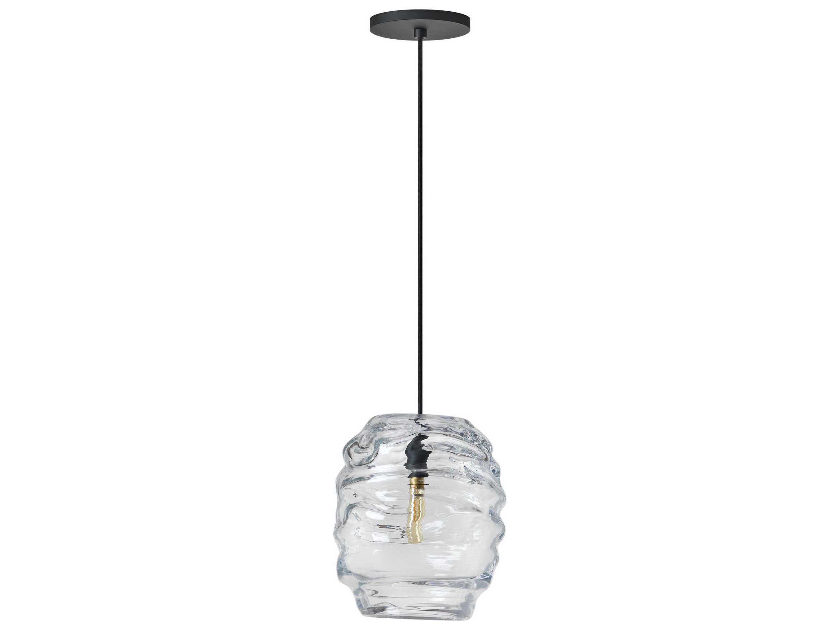 Visual Comfort Modern Audra 1-Light Nightshade Black Mini Pendant