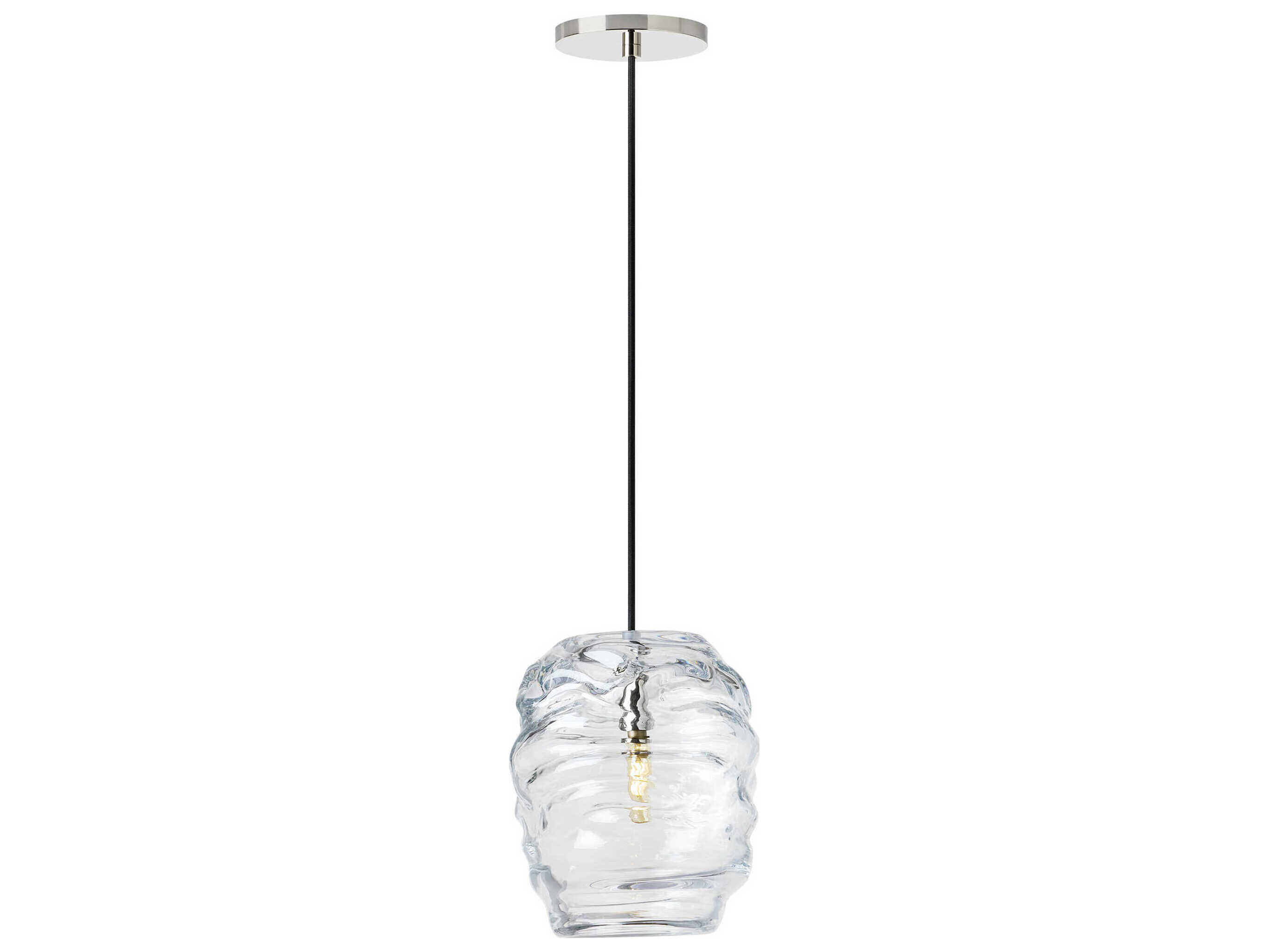 Visual Comfort Modern Audra 1-Light Polished Nickel Mini Pendant