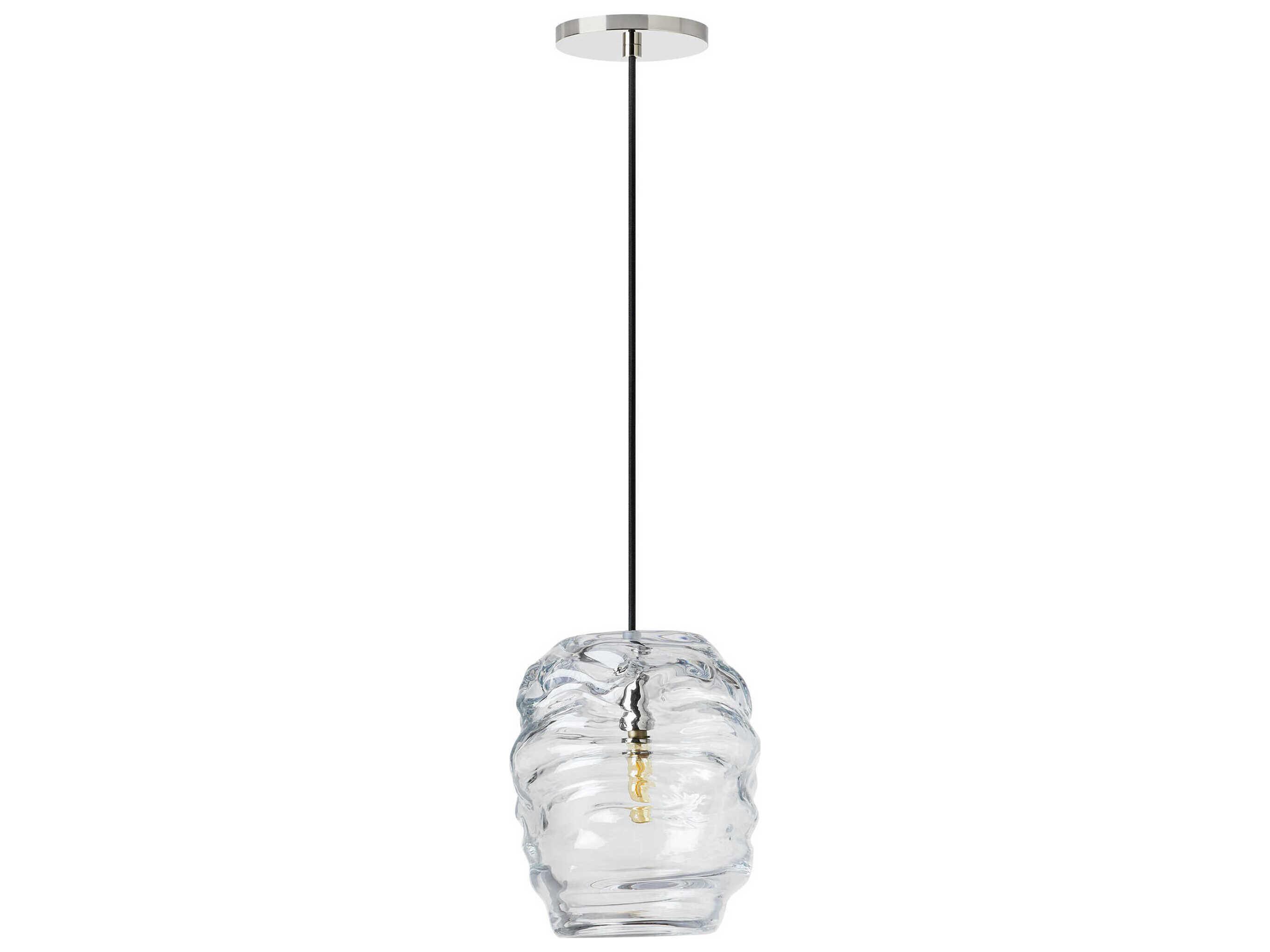 Visual Comfort Modern Audra 1-Light Polished Nickel Mini Pendant