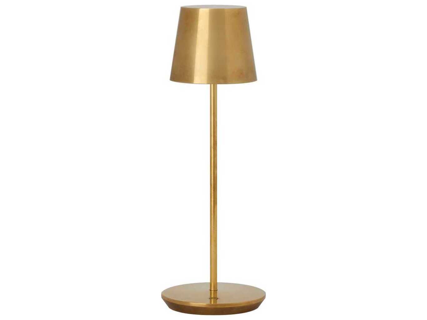 Visual Comfort Modern Nevis Natural Brass Table Lamp