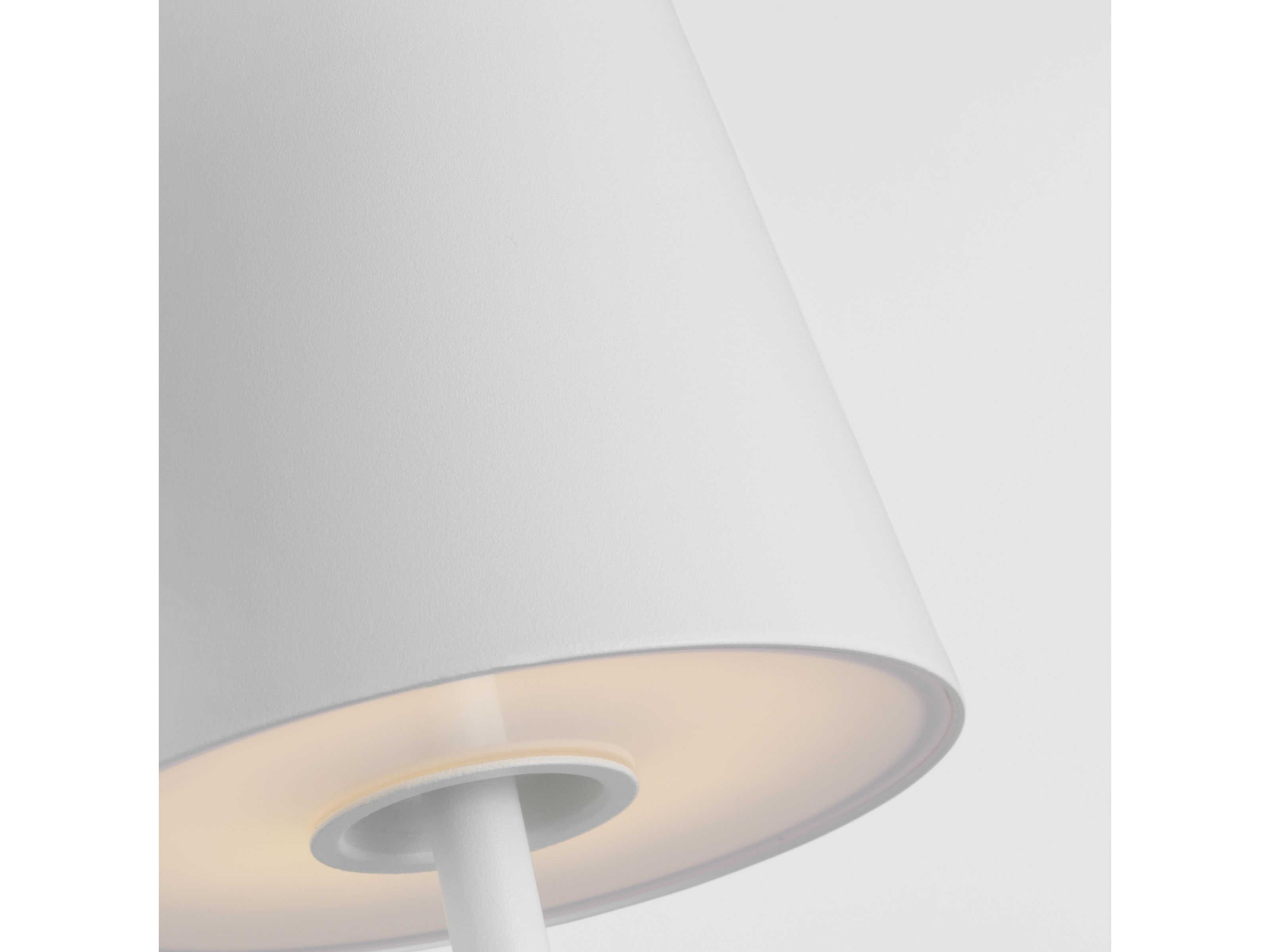 Visual Comfort Modern Nevis Matte White Table Lamp