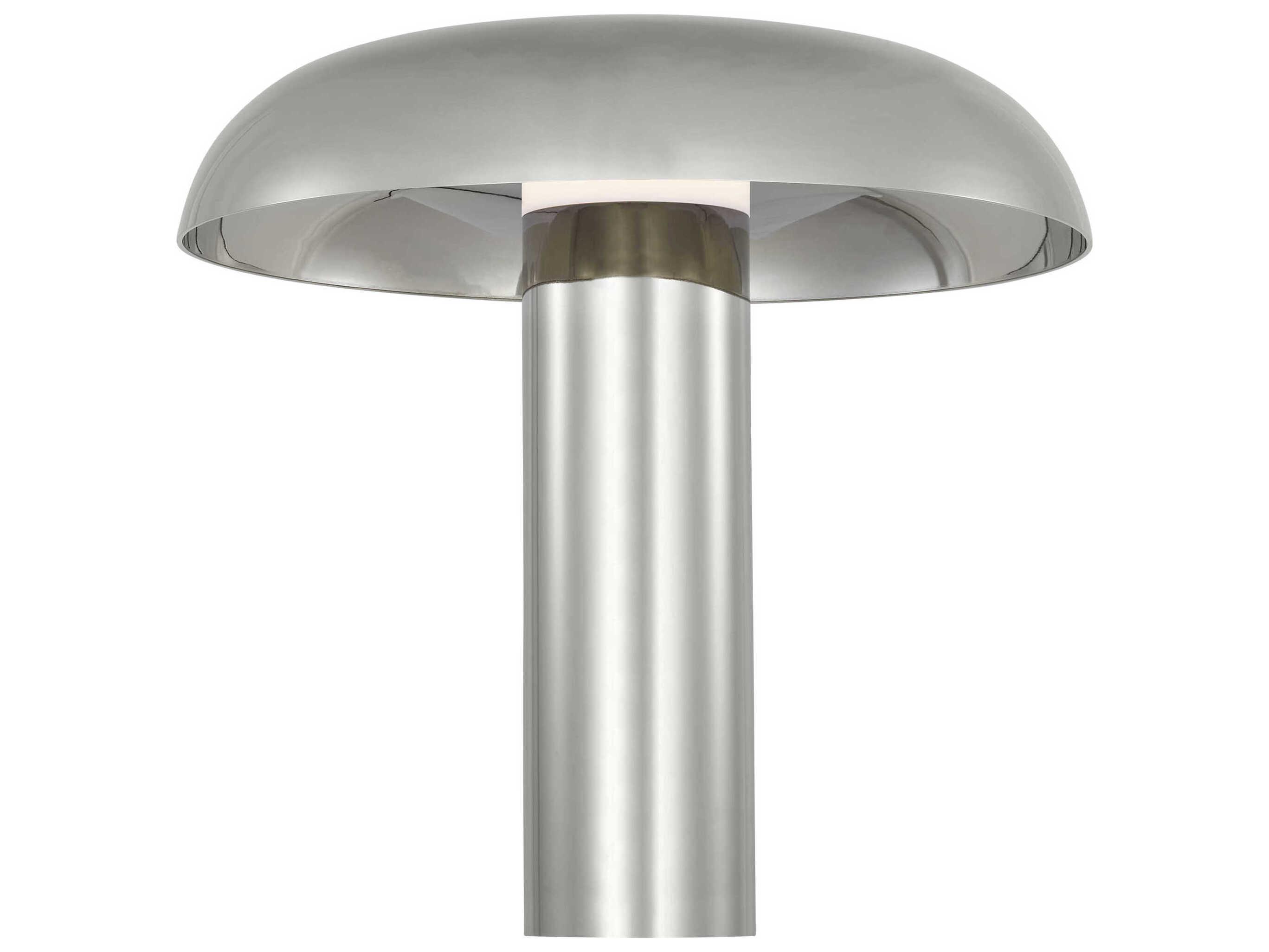 Visual Comfort Modern Louver Polished Nickel Table Lamp