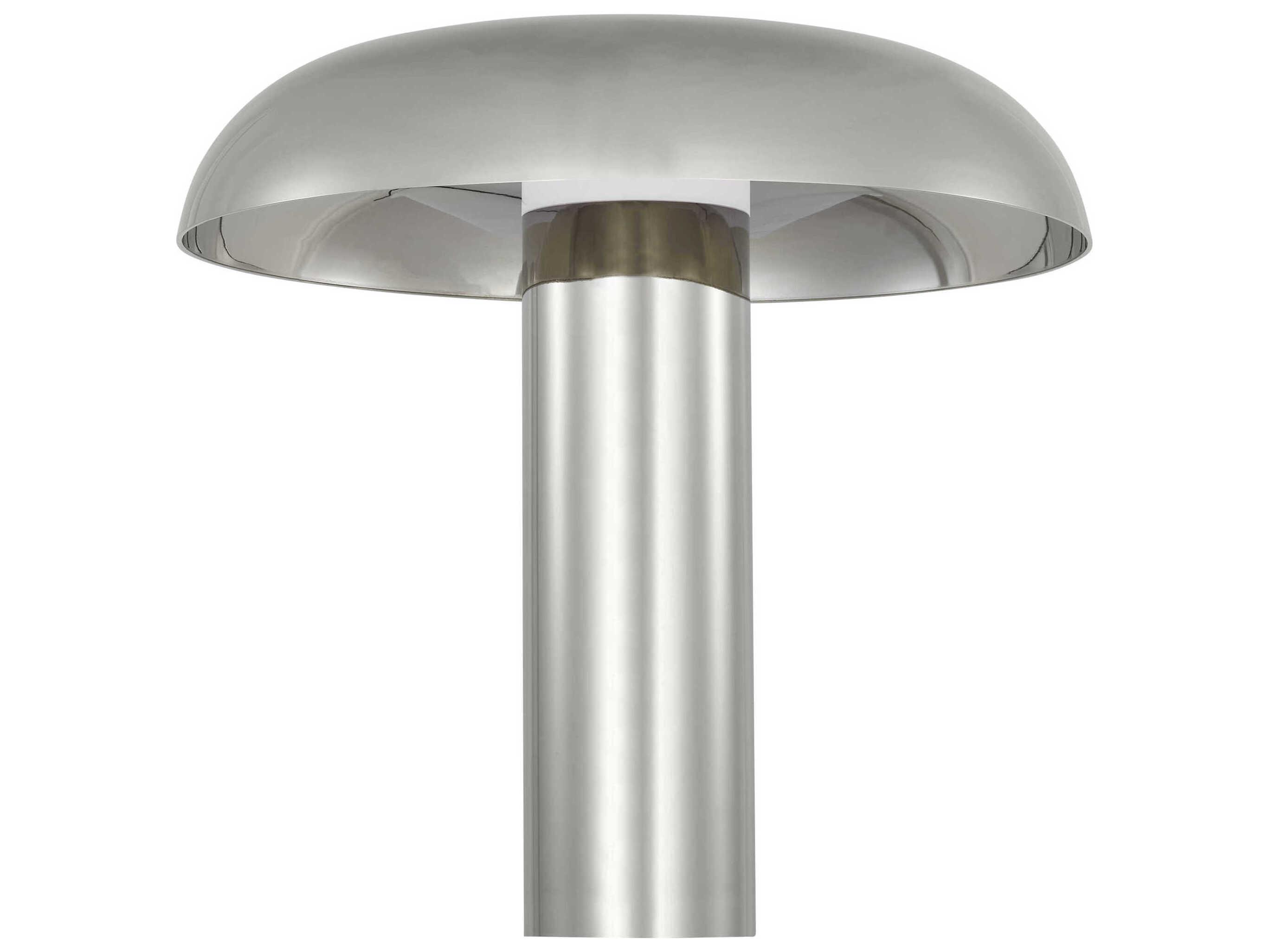 Visual Comfort Modern Louver Polished Nickel Table Lamp
