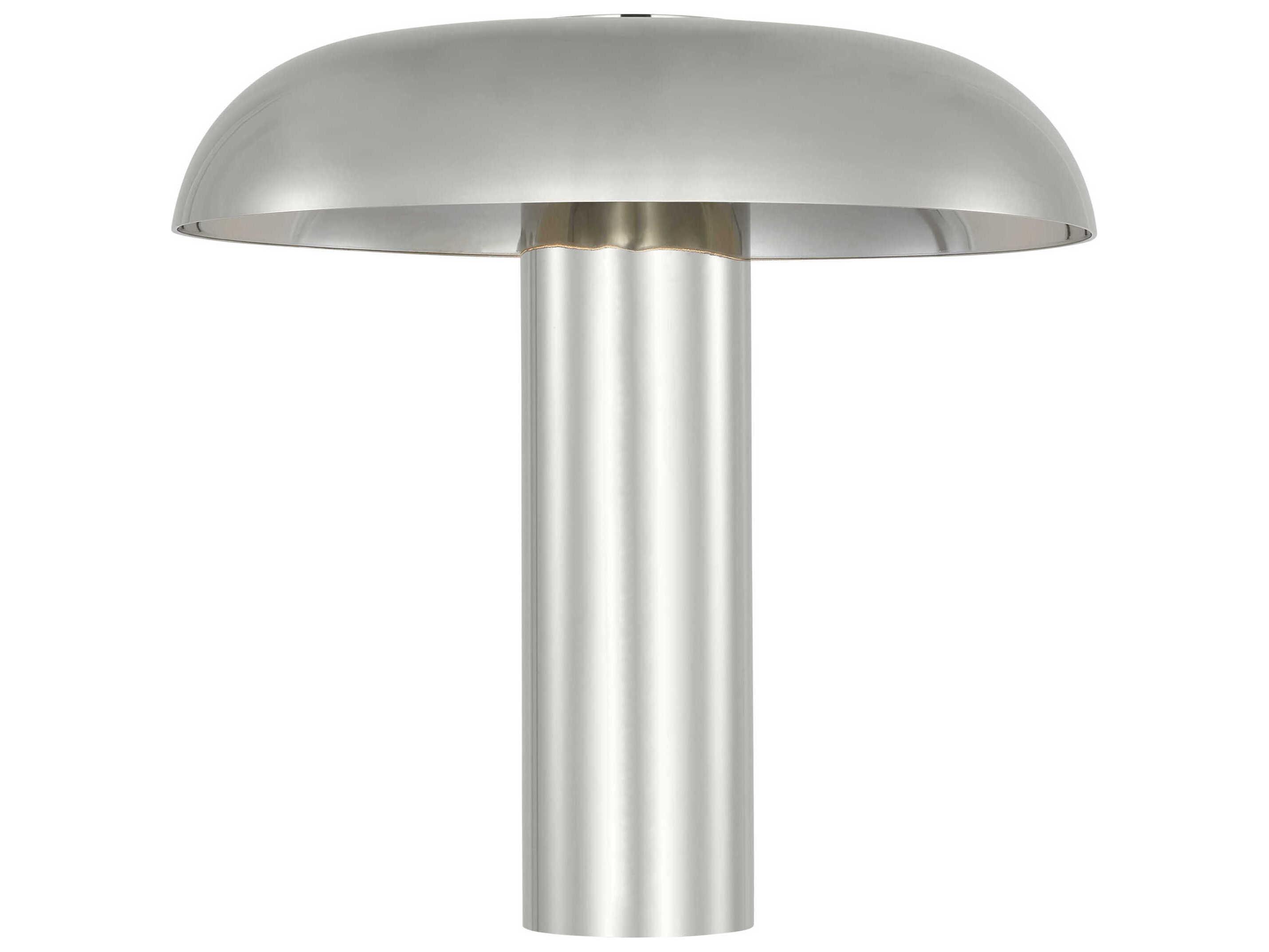 Visual Comfort Modern Louver Polished Nickel Table Lamp