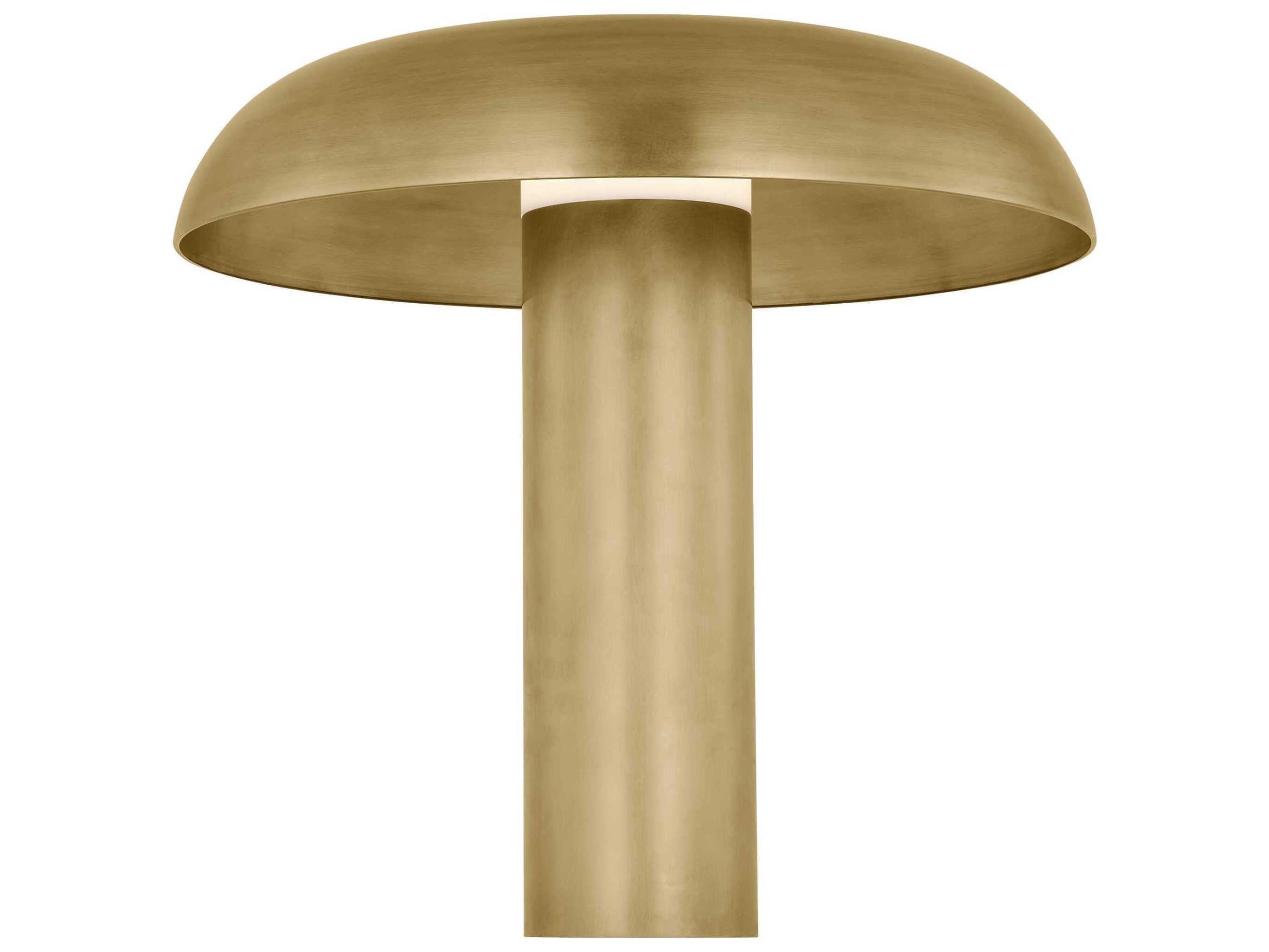 Visual Comfort Modern Louver Natural Brass Table Lamp