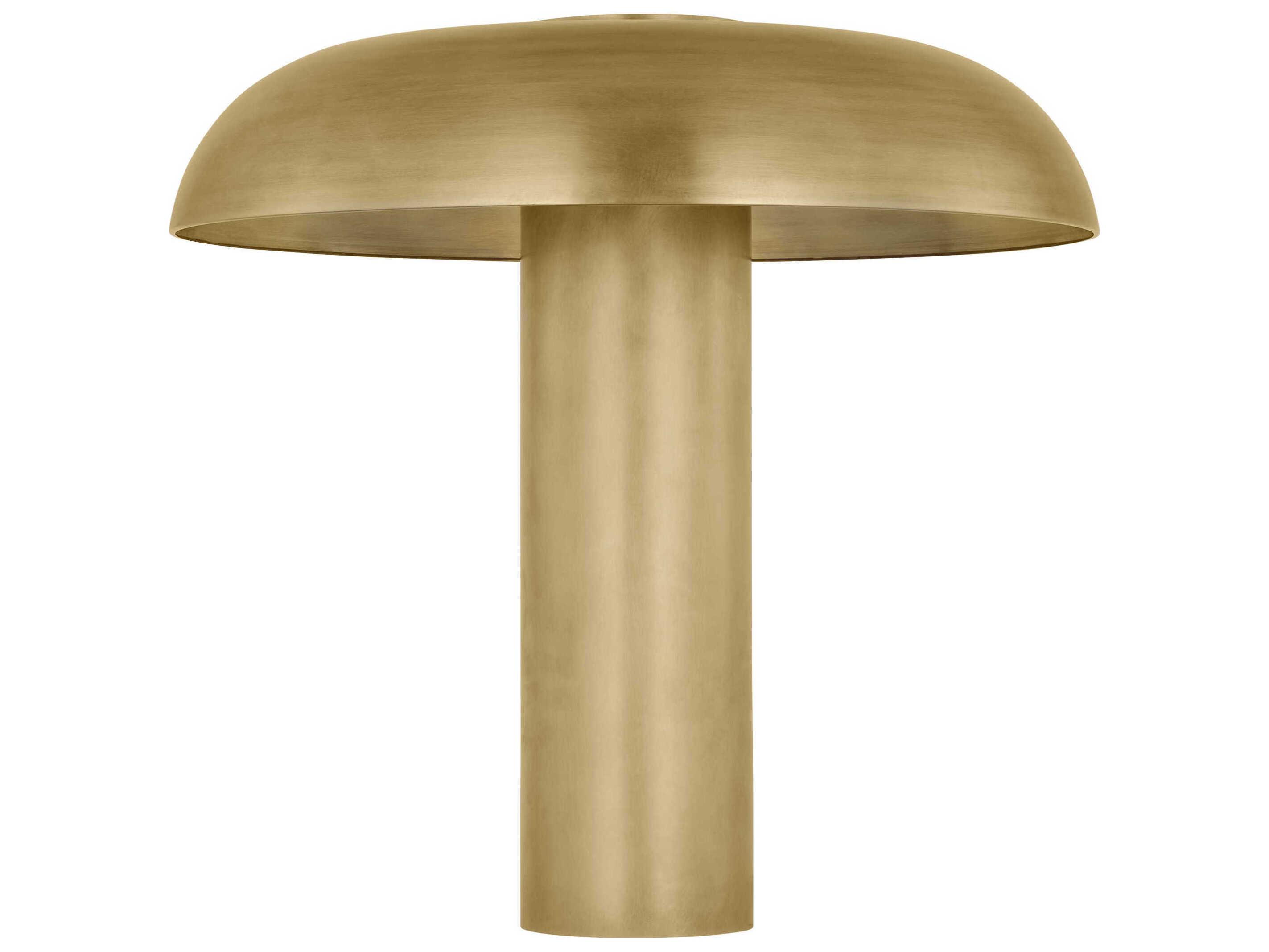 Visual Comfort Modern Louver Natural Brass Table Lamp