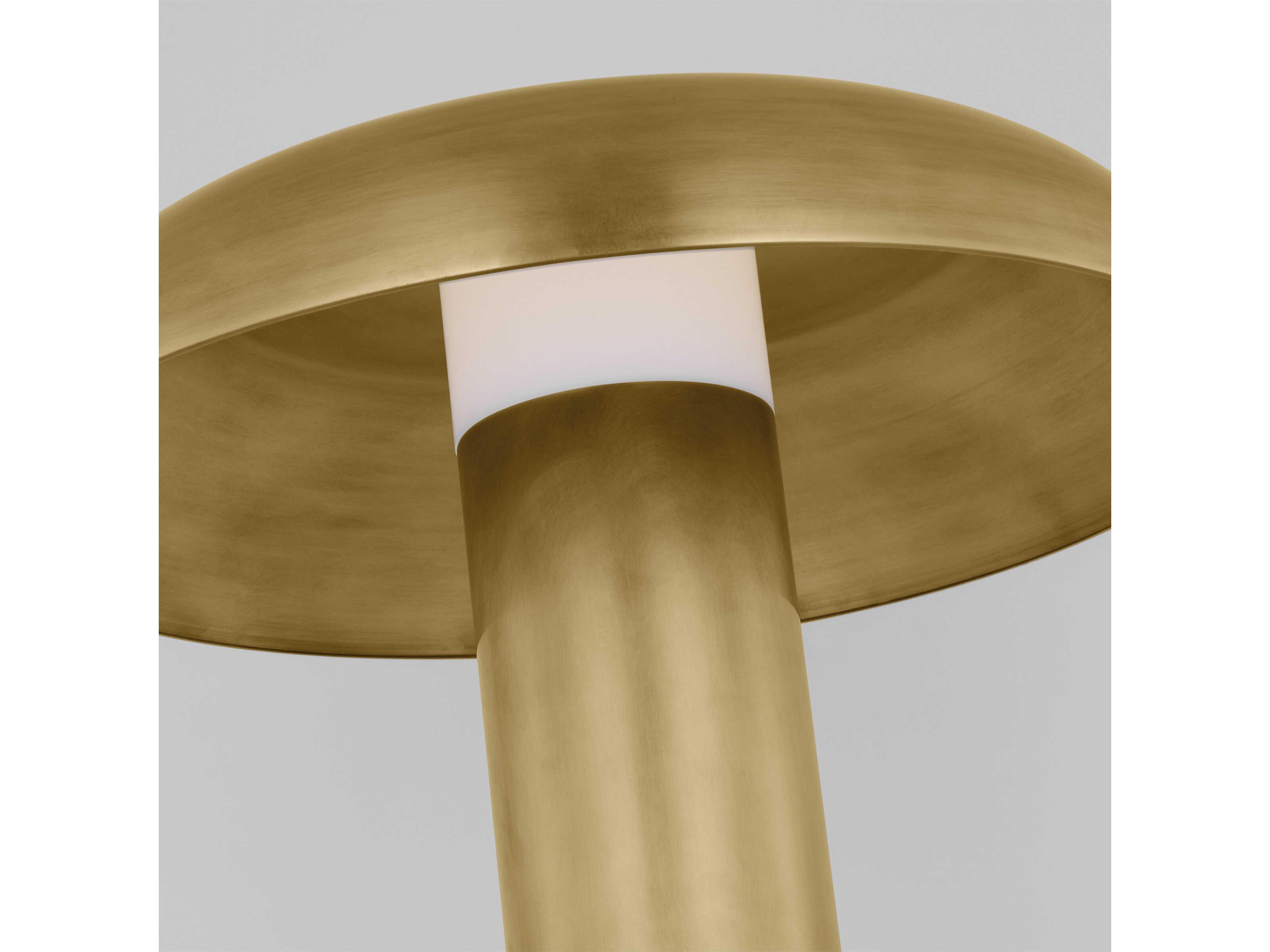 Visual Comfort Modern Louver Natural Brass Table Lamp