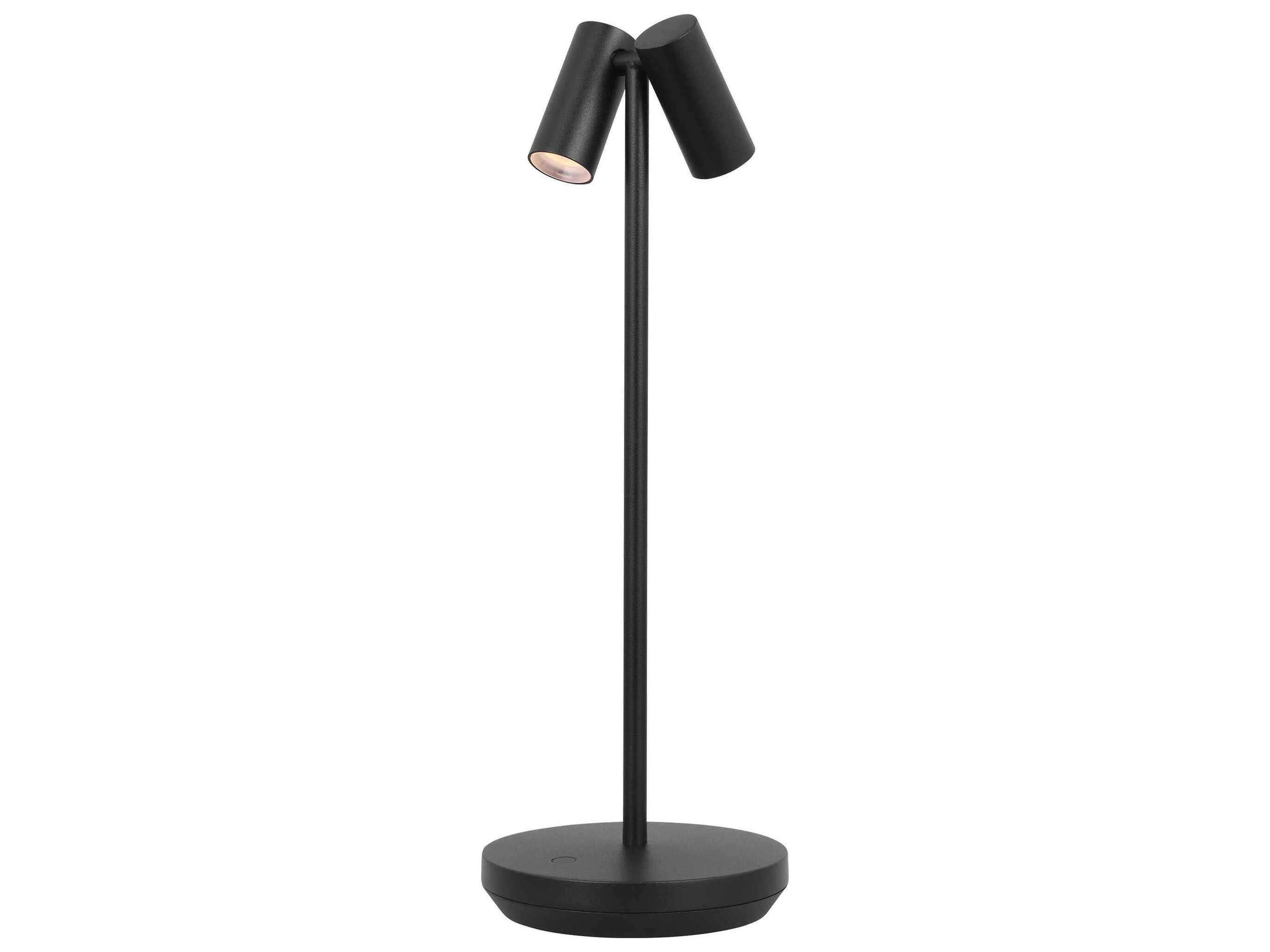 Visual Comfort Modern Doppia Black Table Lamp