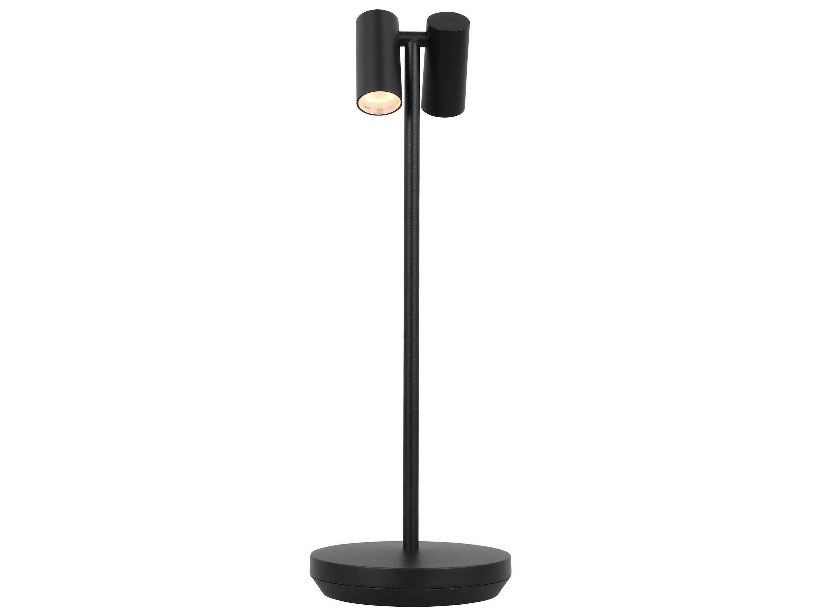Visual Comfort Modern Doppia Black Table Lamp