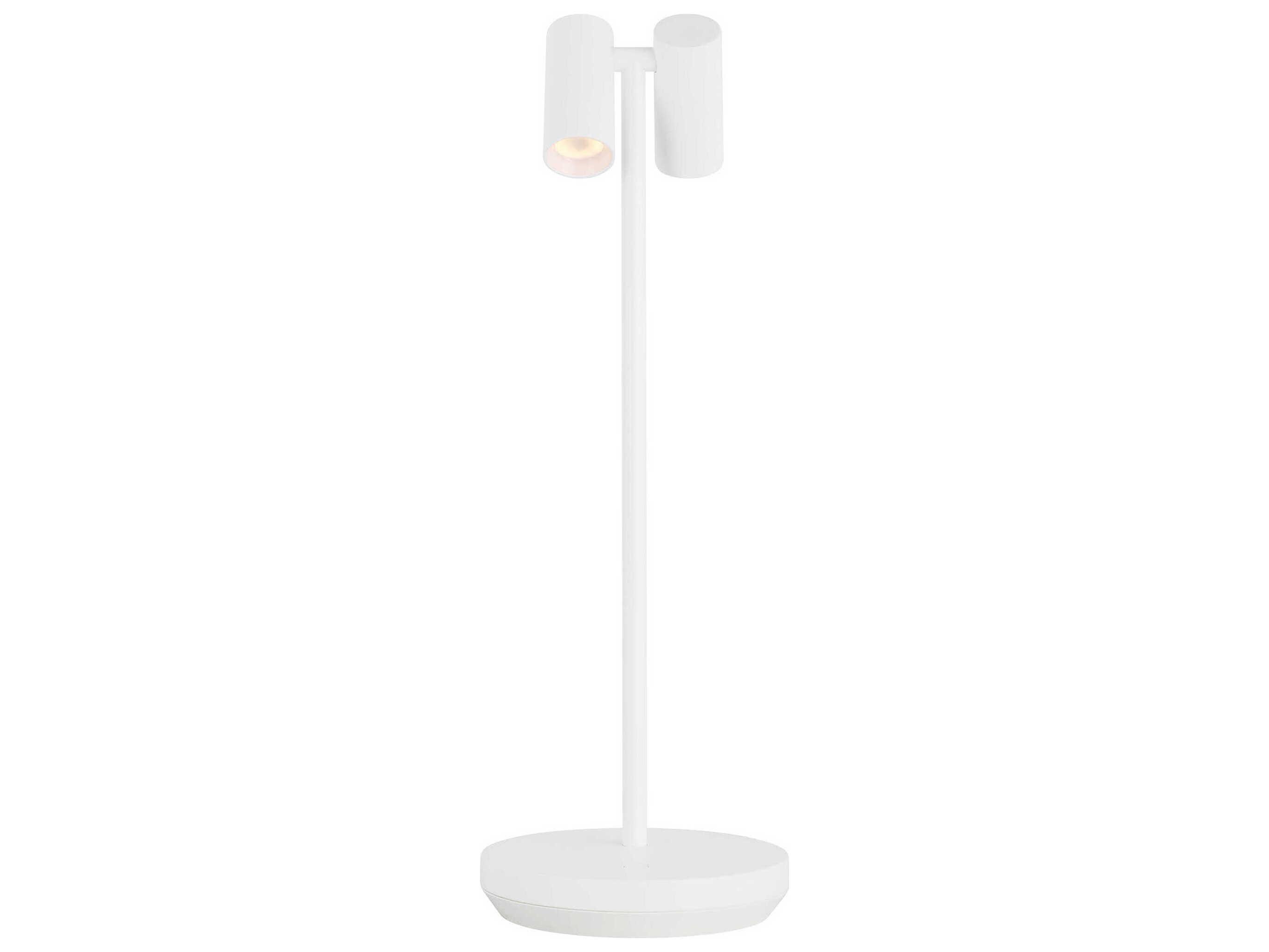 Visual Comfort Modern Doppia Matte White Table Lamp