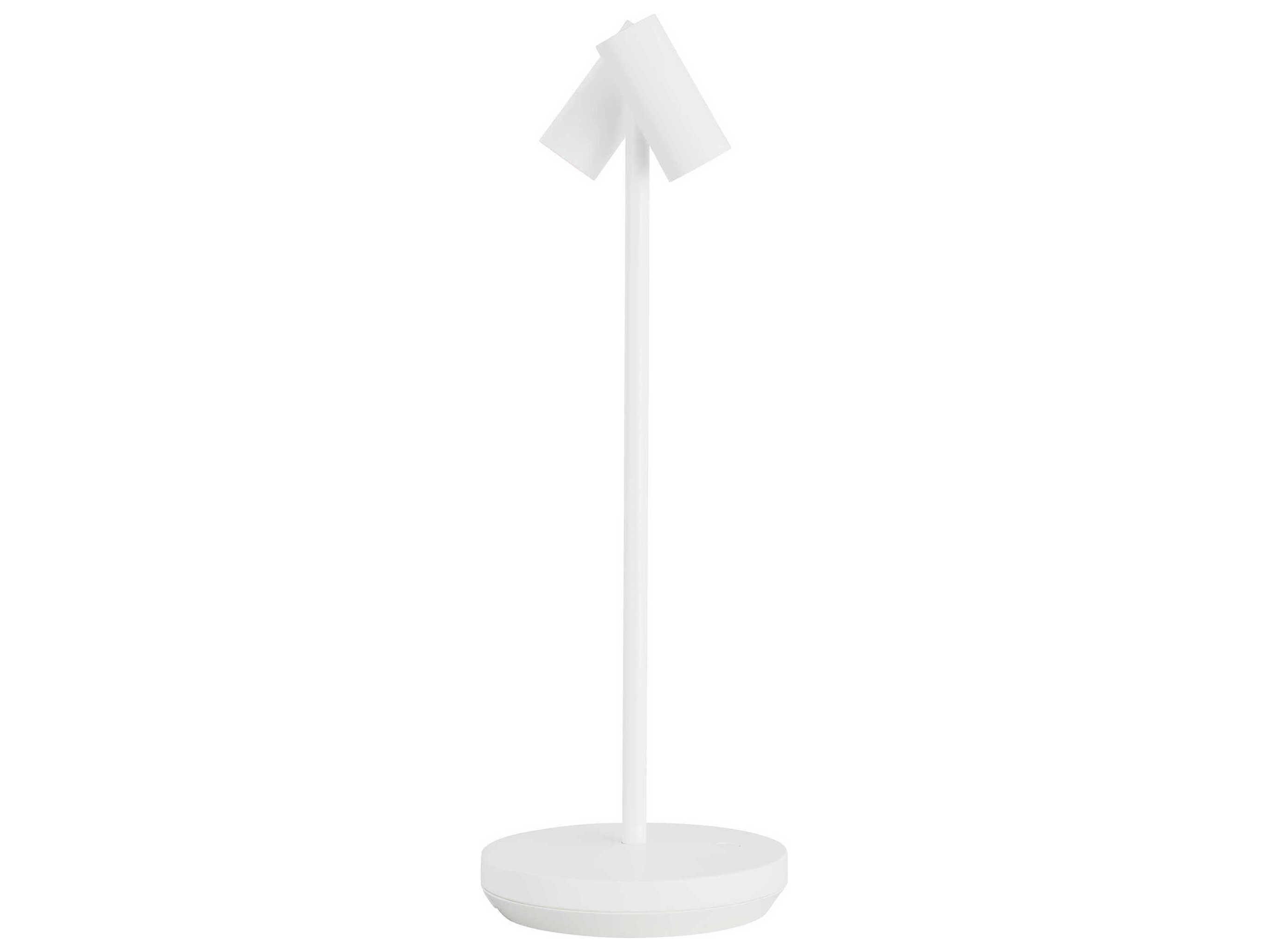 Visual Comfort Modern Doppia Matte White Table Lamp